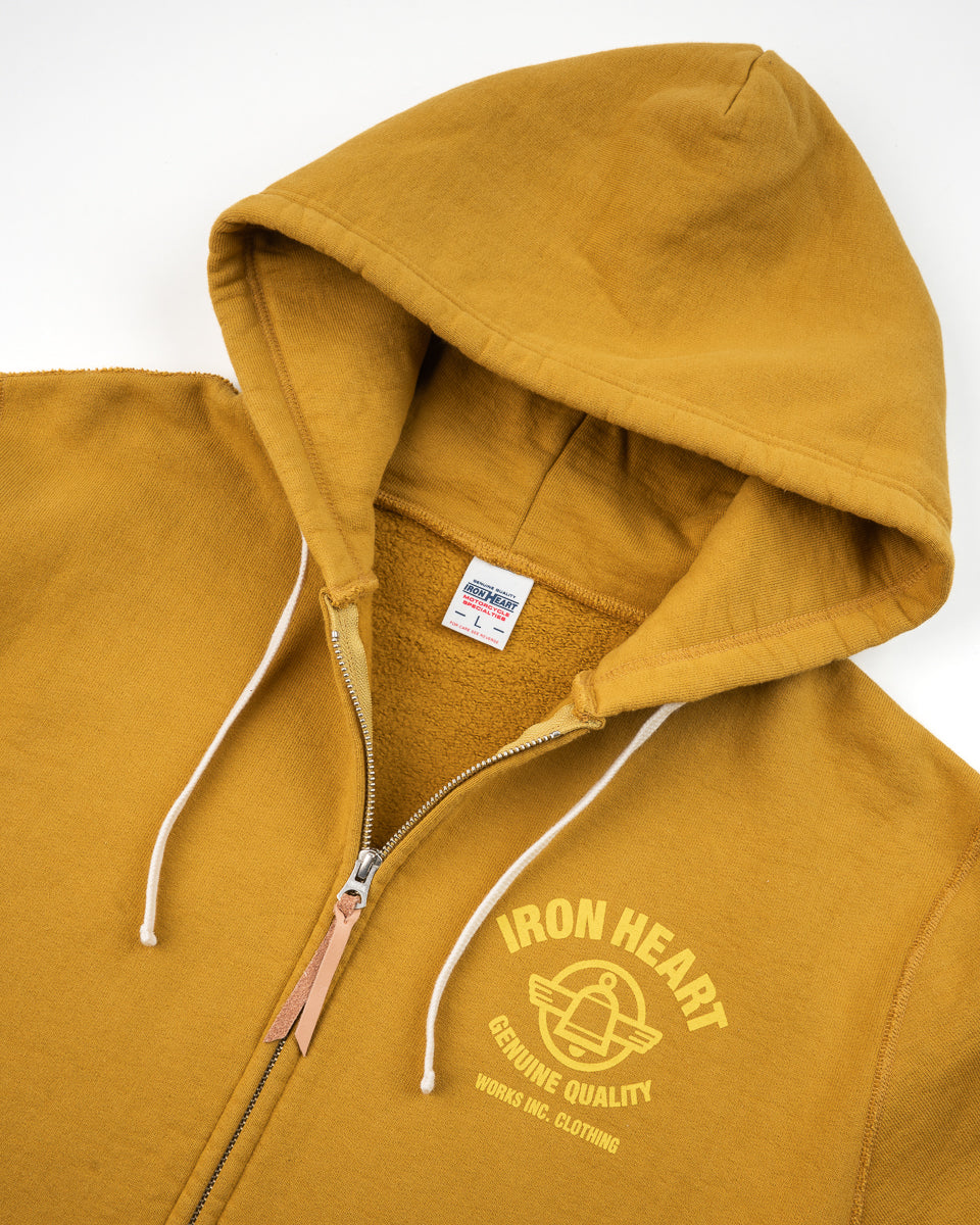 Printed 14oz Ultra Heavyweight Loopwheel Cotton Zippered Hoodie