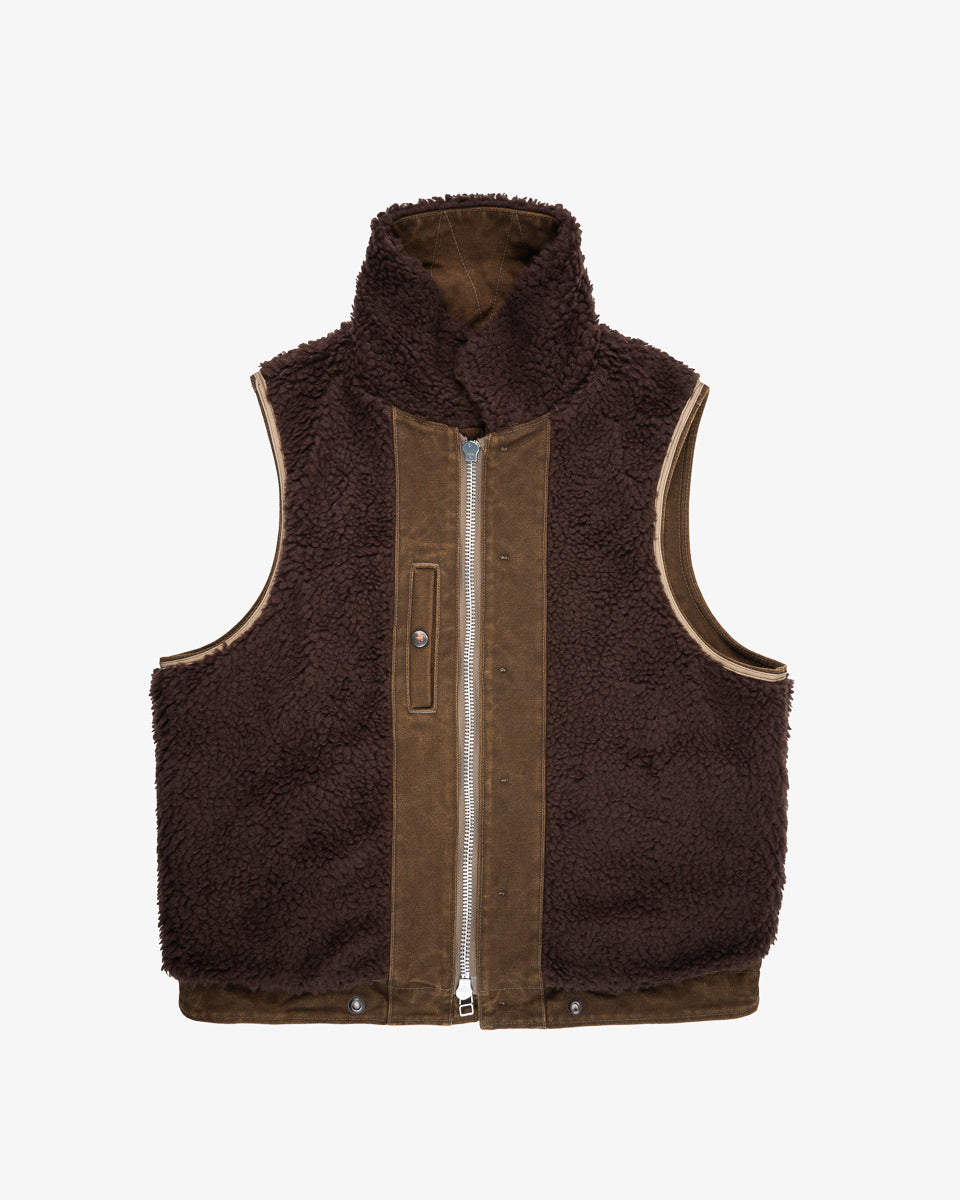 b*o様 RRL WWI DECK VEST Iron Heart IHV-51-BRN 12oz Duck N1 Deck Vest Brown