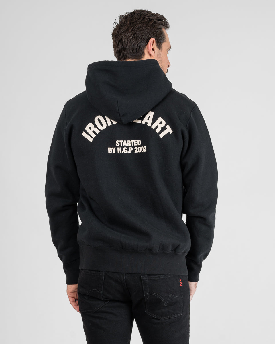Printed 14oz Ultra Heavyweight Loopwheel Cotton Zippered Hoodie