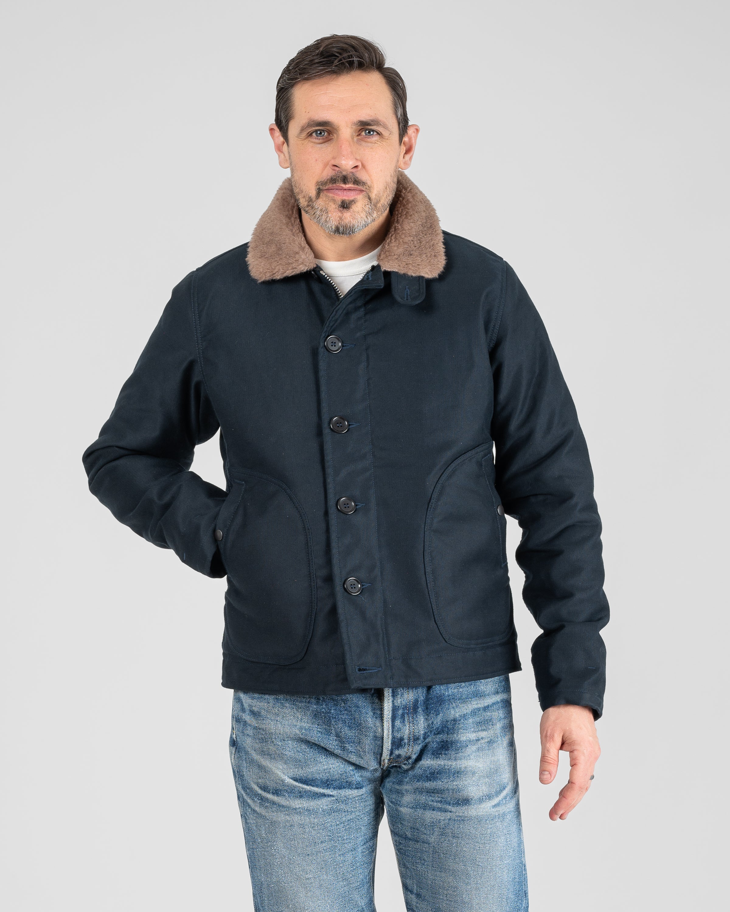 Whipcord N1 Deck Jacket Navy – Iron Heart - Main Image