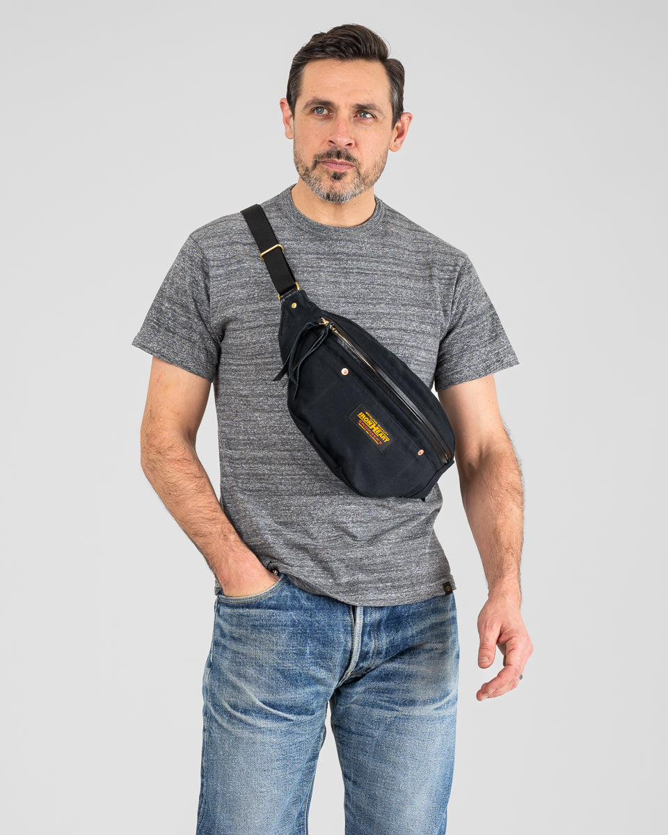12oz Whipcord Waist Bag - Black – Iron Heart