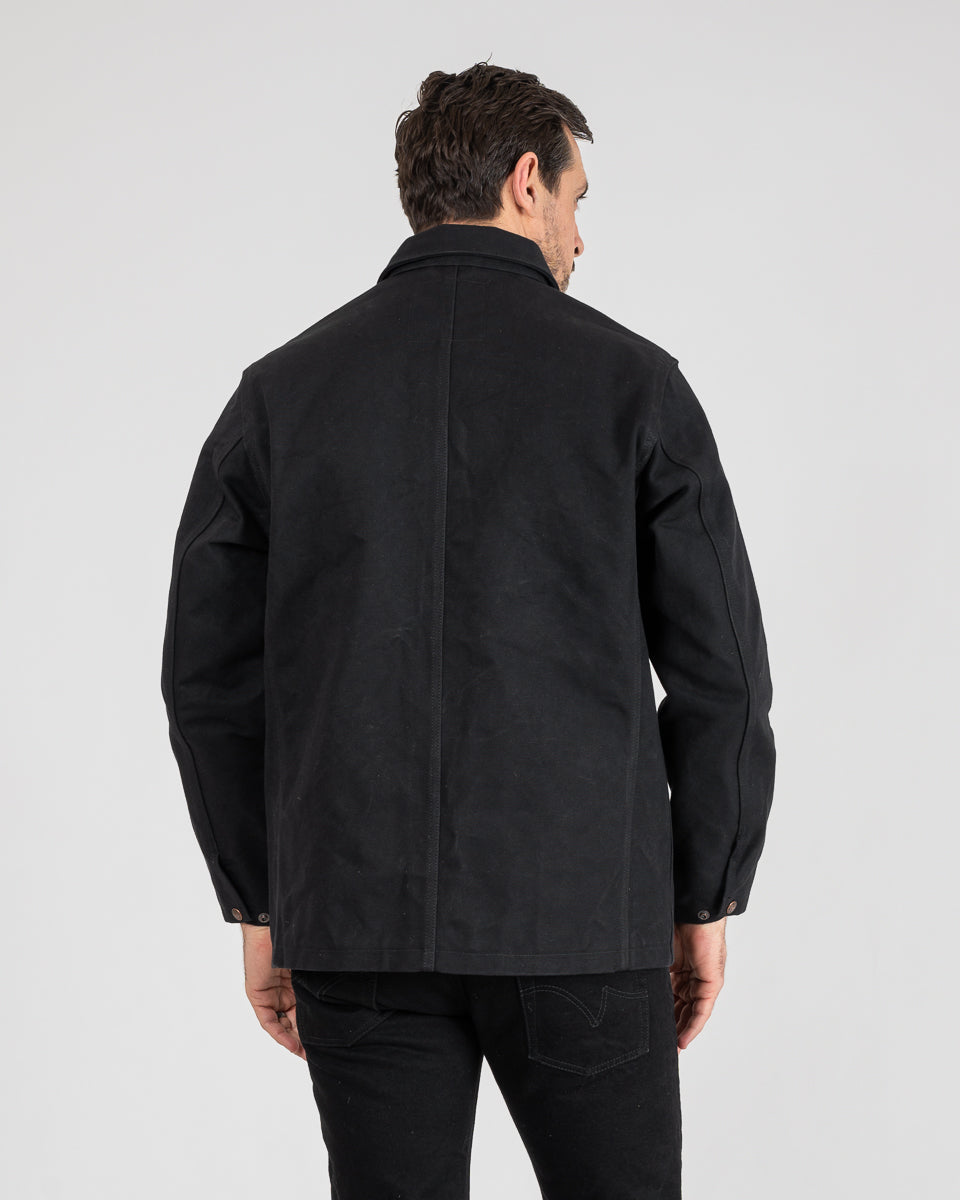 20oz Paraffin Coated Duck Chore Jacket - Black – Iron Heart