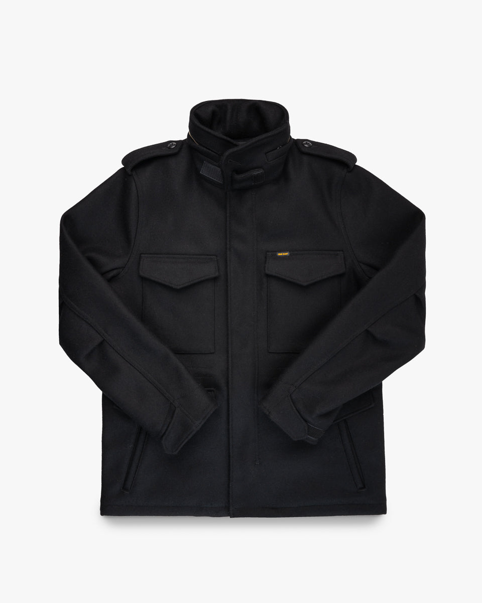 21oz Melton Wool M65 Field Jacket - Black
