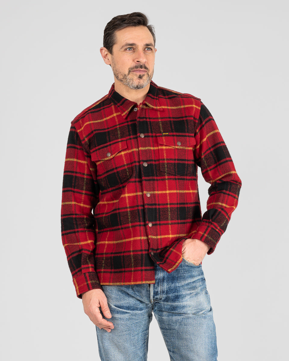 Heavy Flannel Rider's Overshirt - Red – Iron Heart