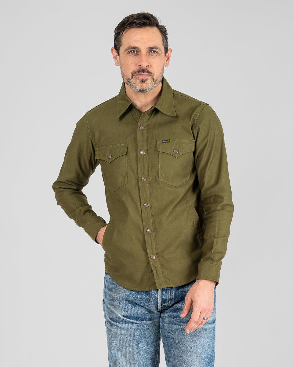 8oz Military Whipcord CPO Shirt - Olive – Iron Heart