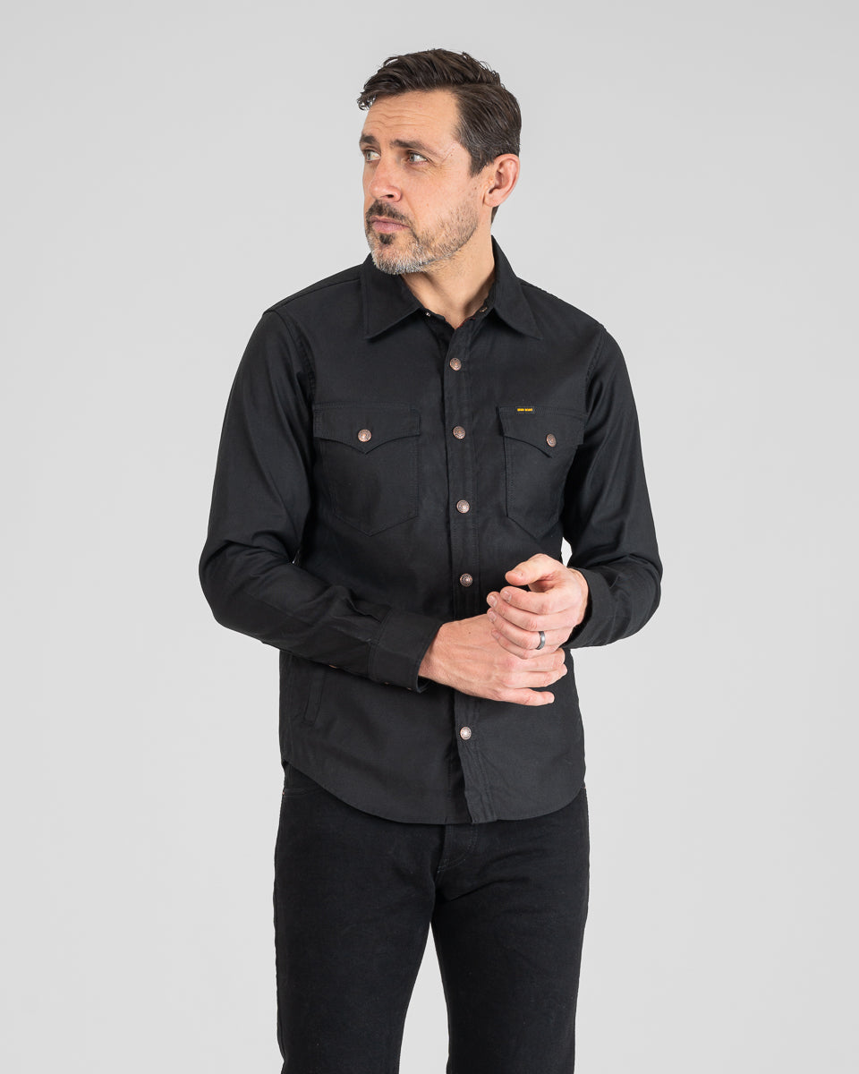 8oz Military Whipcord CPO Shirt - Black