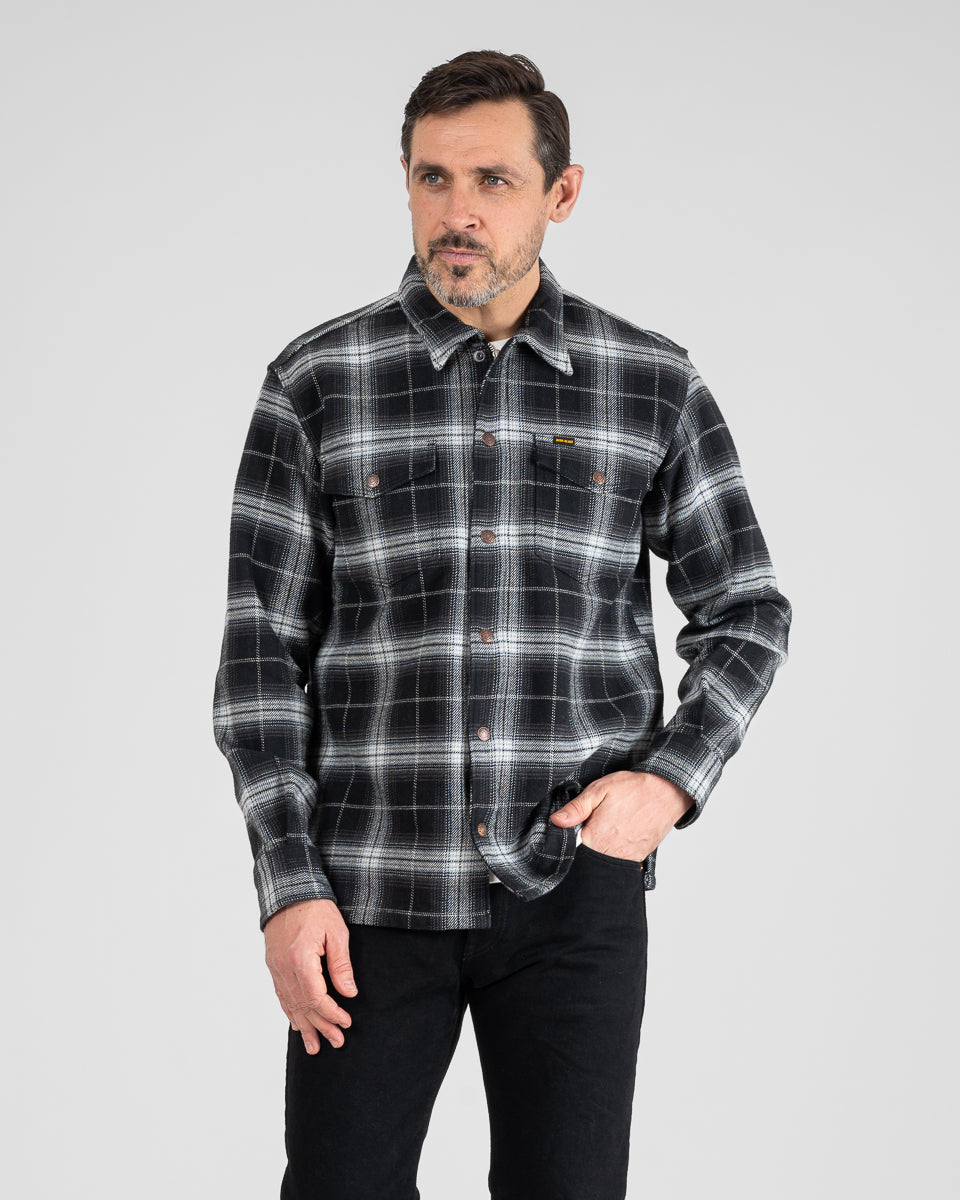 Ultra Heavy Flannel Rider’s Overshirt - Black