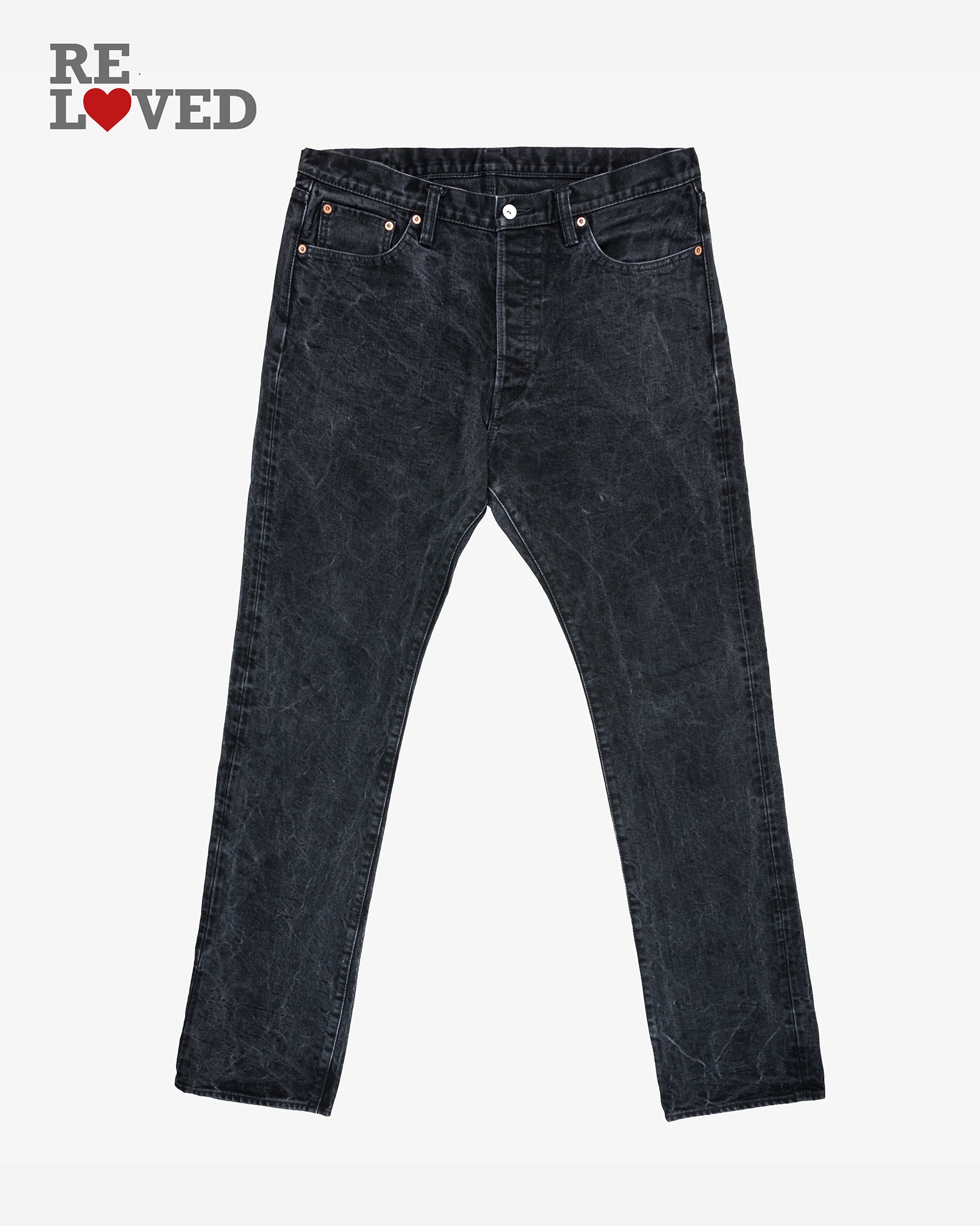 14oz Selvedge Denim Medium/High Rise Tapered Cut Jeans - Black/Black (IH-888S-142bb) Tag 38, Hemmed to 34.5''