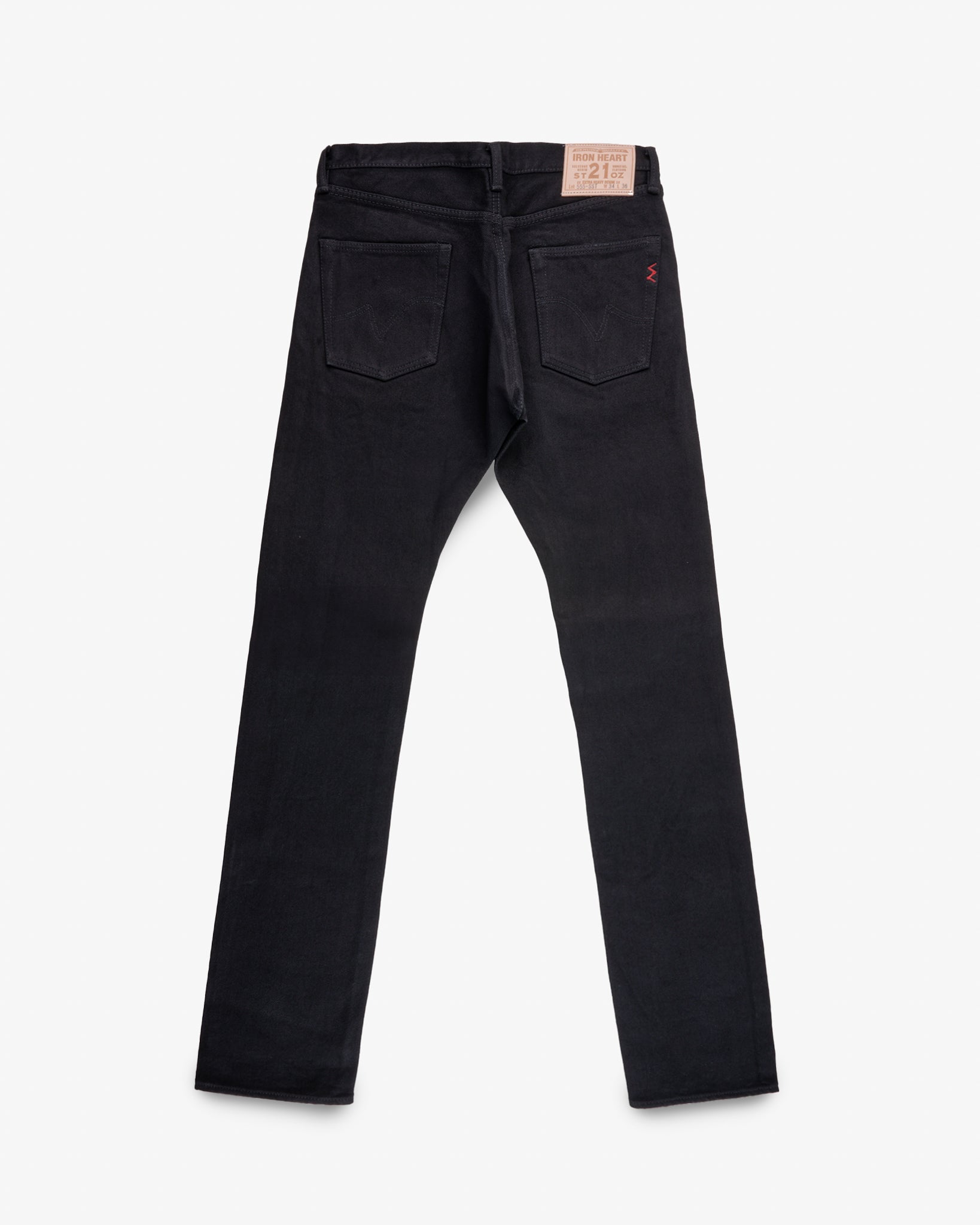 21oz Shinayaka Selvedge Denim Slim Cut Jeans - Black – Iron Heart