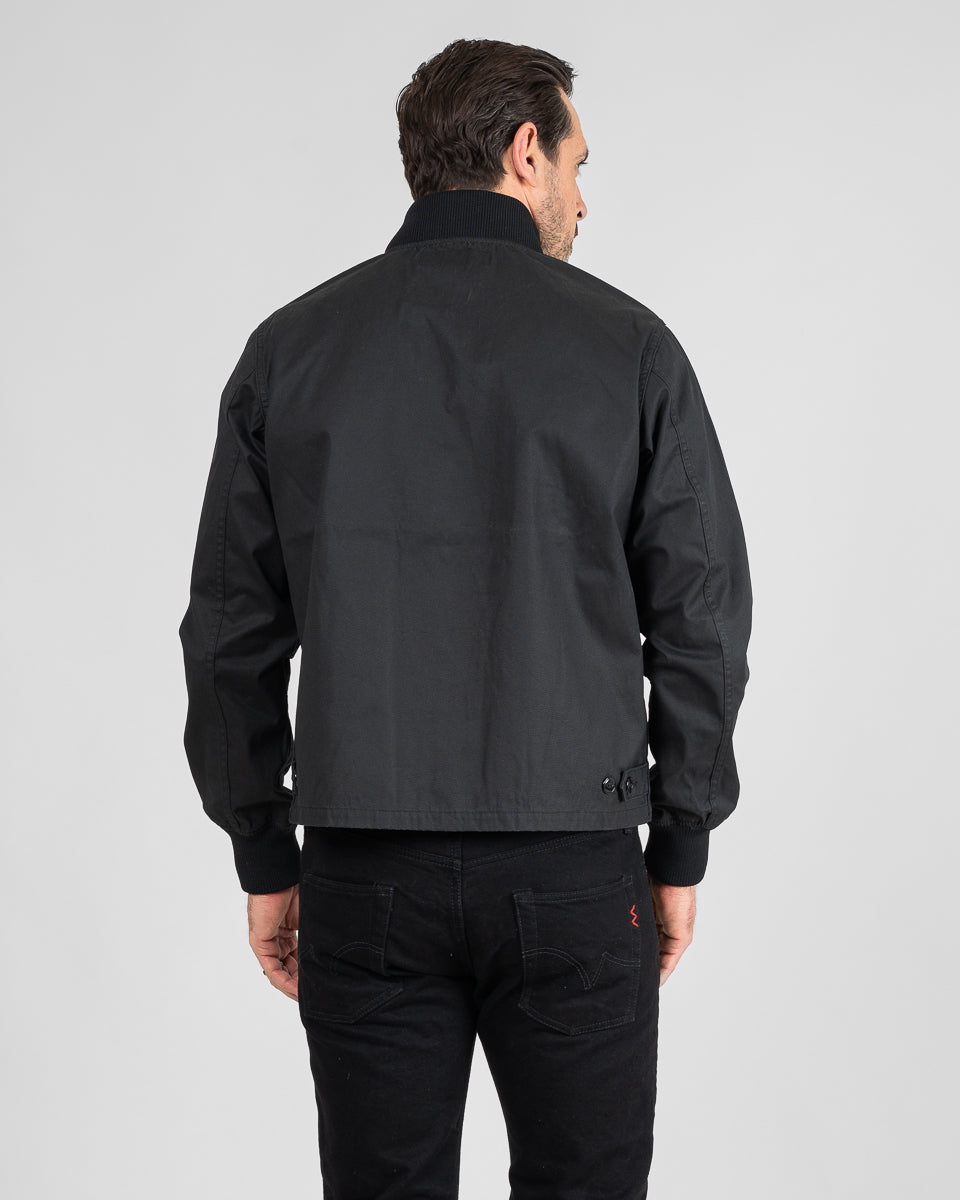 7oz Rubber Wax Coated Windbreaker - Black – Iron Heart