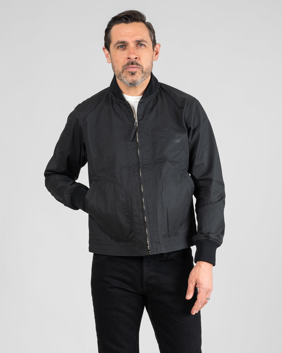 7oz Rubber Wax Coated Windbreaker - Black – Iron Heart