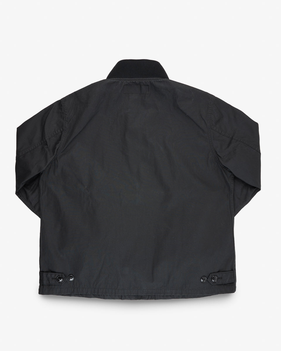 7oz Rubber Wax Coated Windbreaker - Black (IHJ-145-BLK) Tag Large