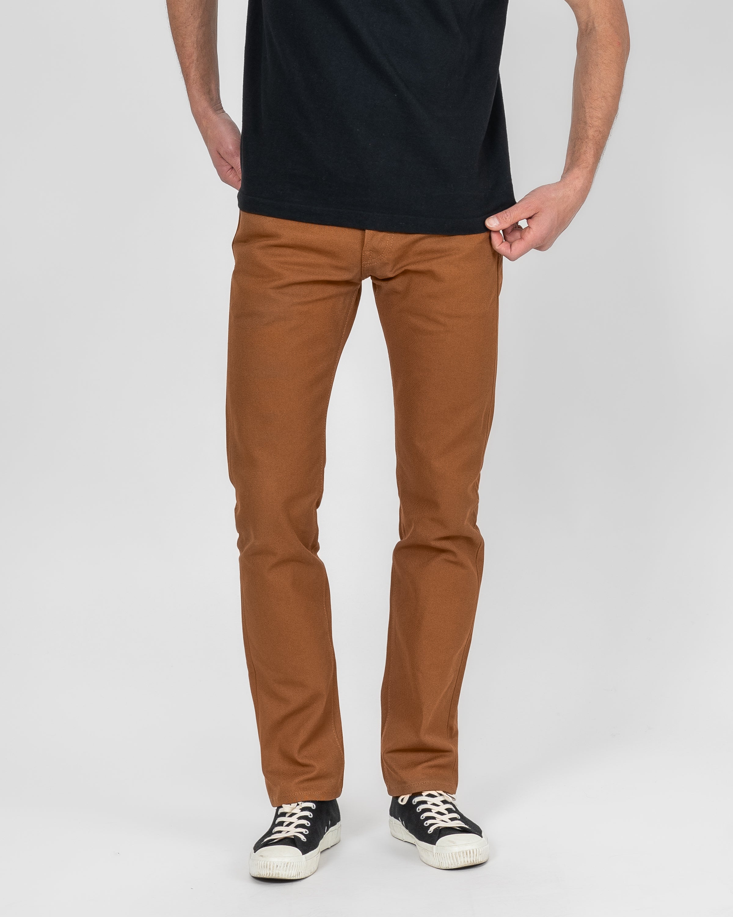 17oz Duck Slim Tapered Cut Jeans - Brown