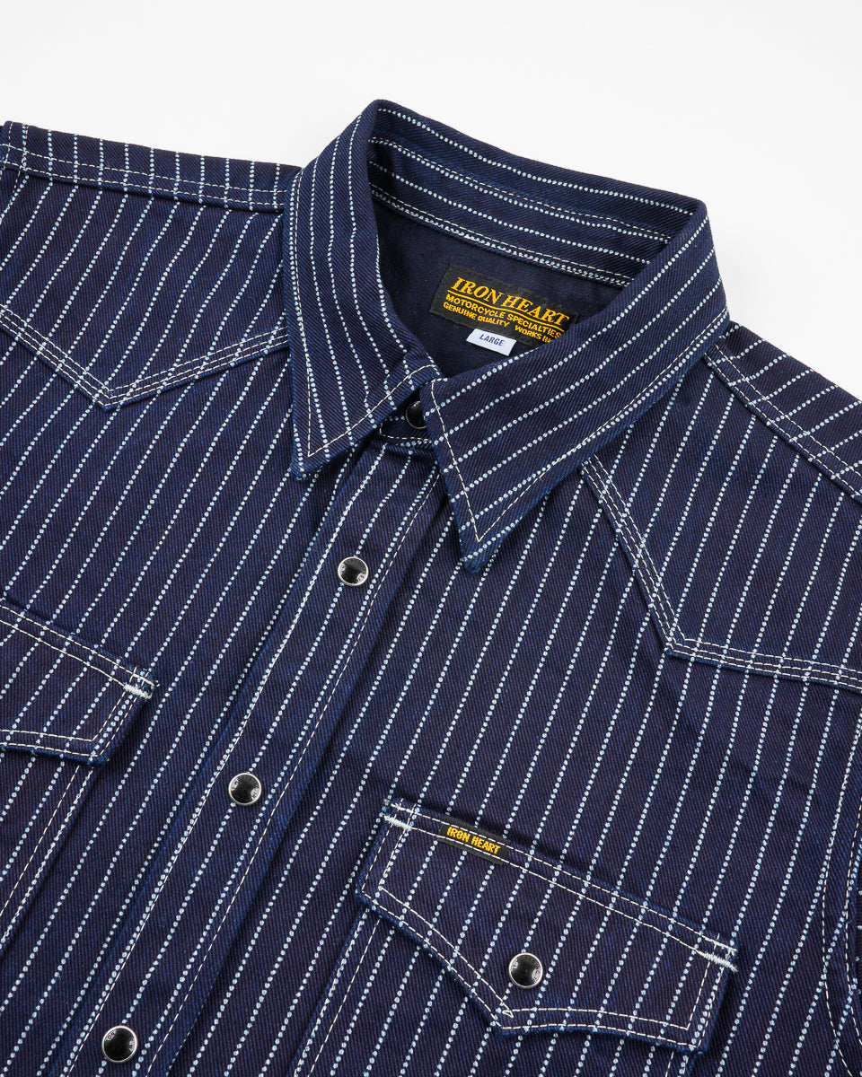 Iron Heart 12oz Wabash Western Shirt - Indigo Iron Heart 12oz Wabash Western Shirt - Indigo
