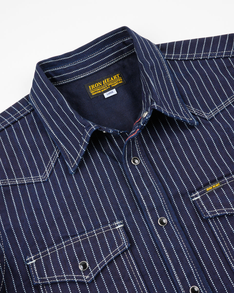 Iron Heart 12oz Wabash Western Shirt - Indigo