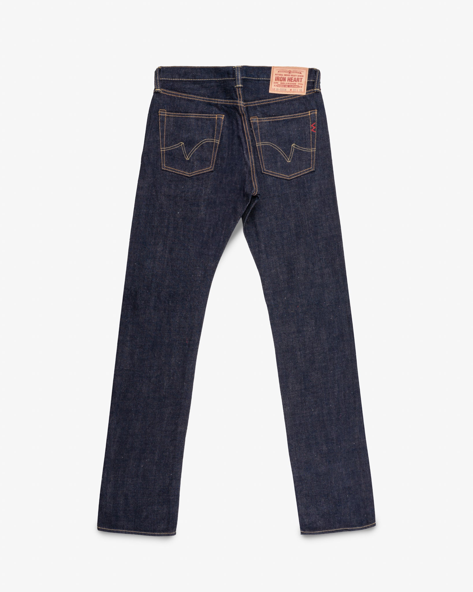 Iron Heart 17oz Selvedge Denim Slim Jeans - Natural Indigo Organic