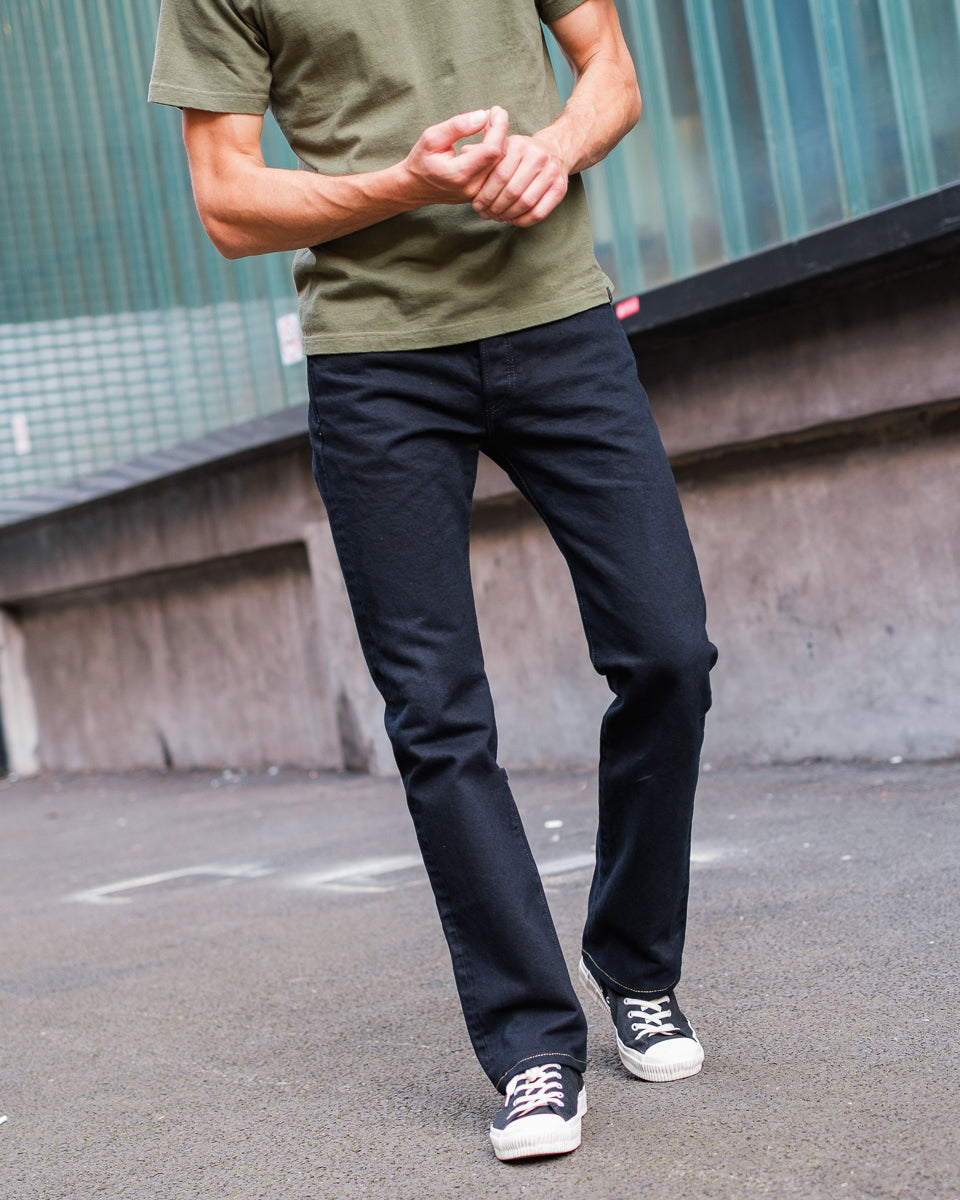 Iron Heart 14oz Selvedge Denim Slim Straight Cut Jeans - Overdyed