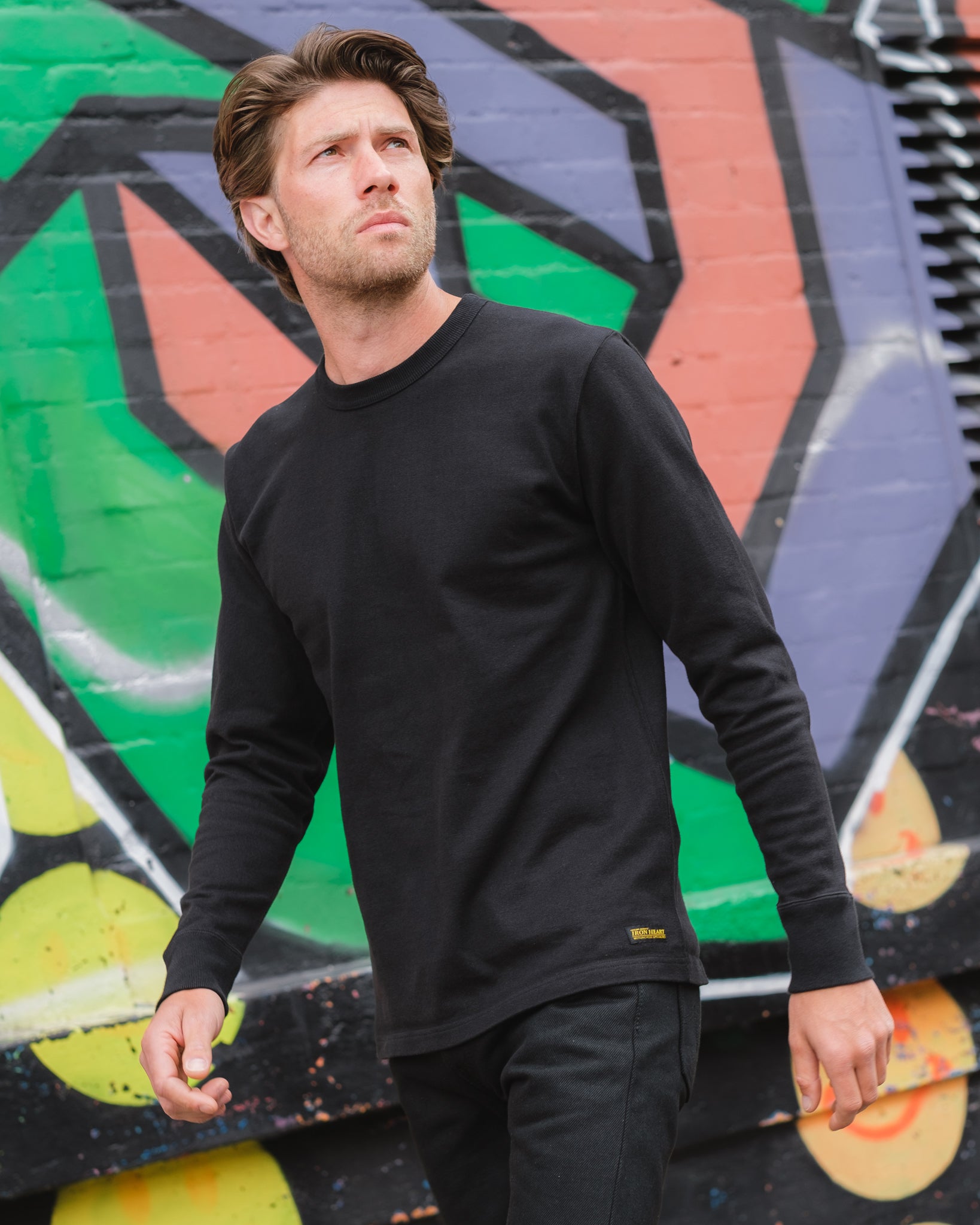 Iron Heart 11oz Cotton Knit Long Sleeved Crew Neck Sweater
