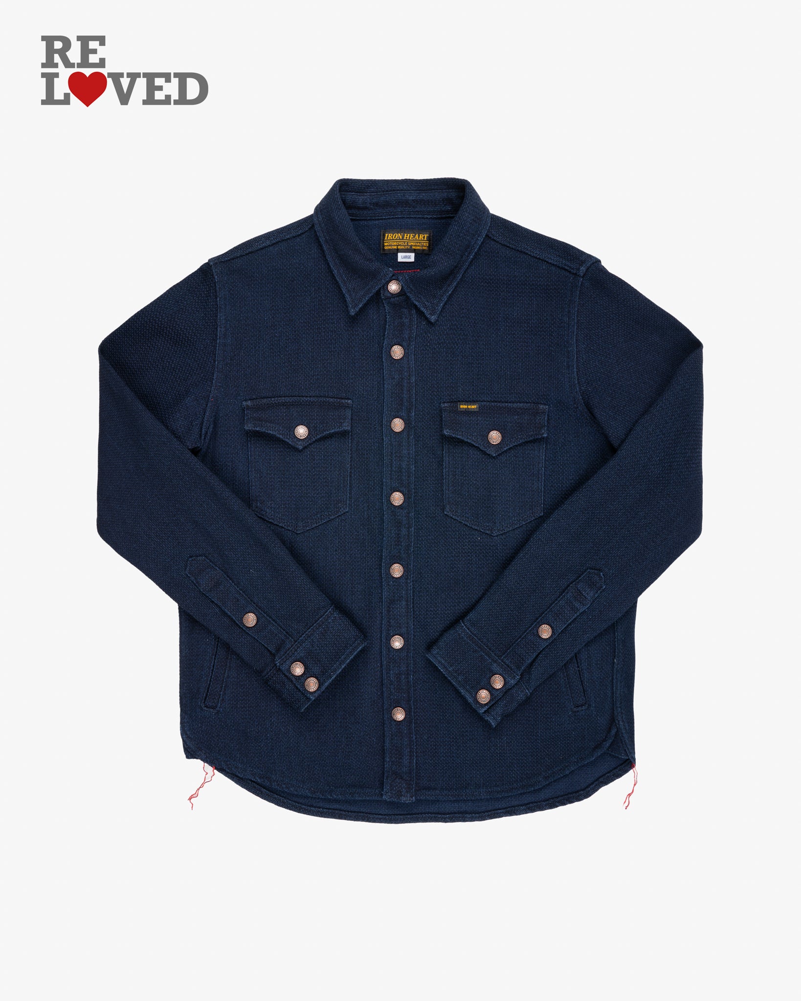 12oz Dobby Cloth CPO Shirt - Indigo (IHSH-389-IND) Size Large