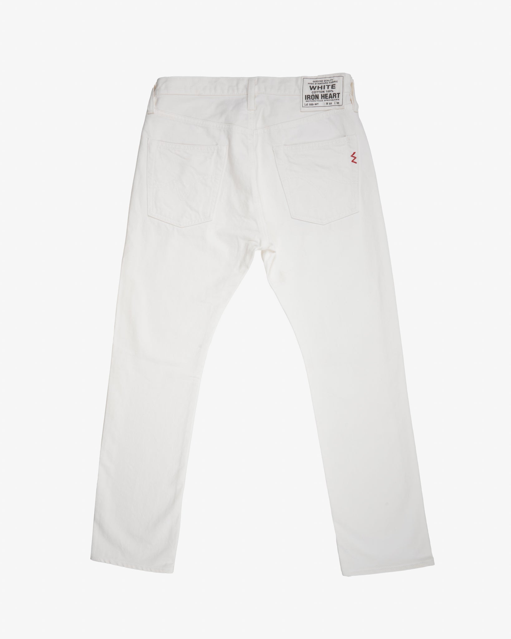 13.5oz Denim Super Slim Cut Jeans - White (IH-555-WT) Tag 33, Hemmed to 30.2"