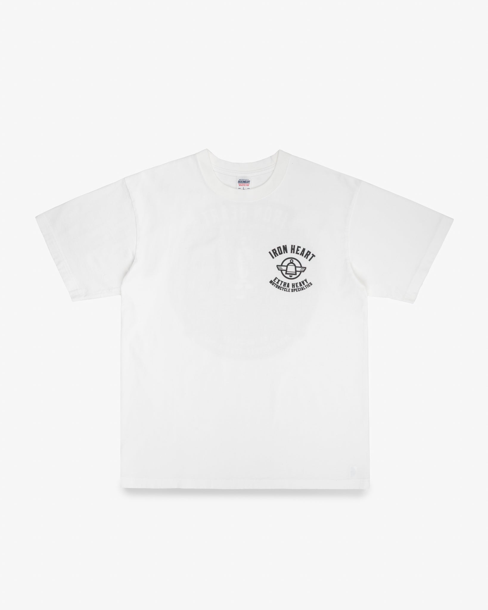 7.5oz Printed Loopwheel Crew Neck T-Shirt - White