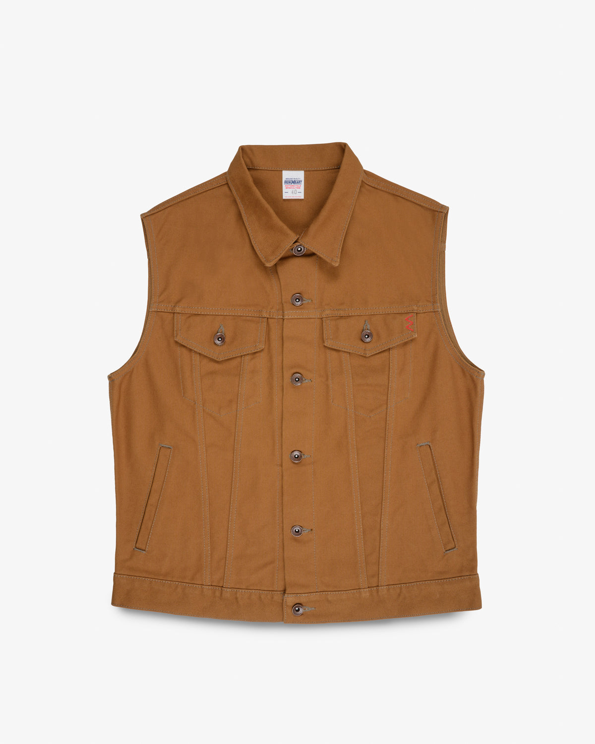 Iron Heart 17oz Duck Modified Type III Vest - Brown