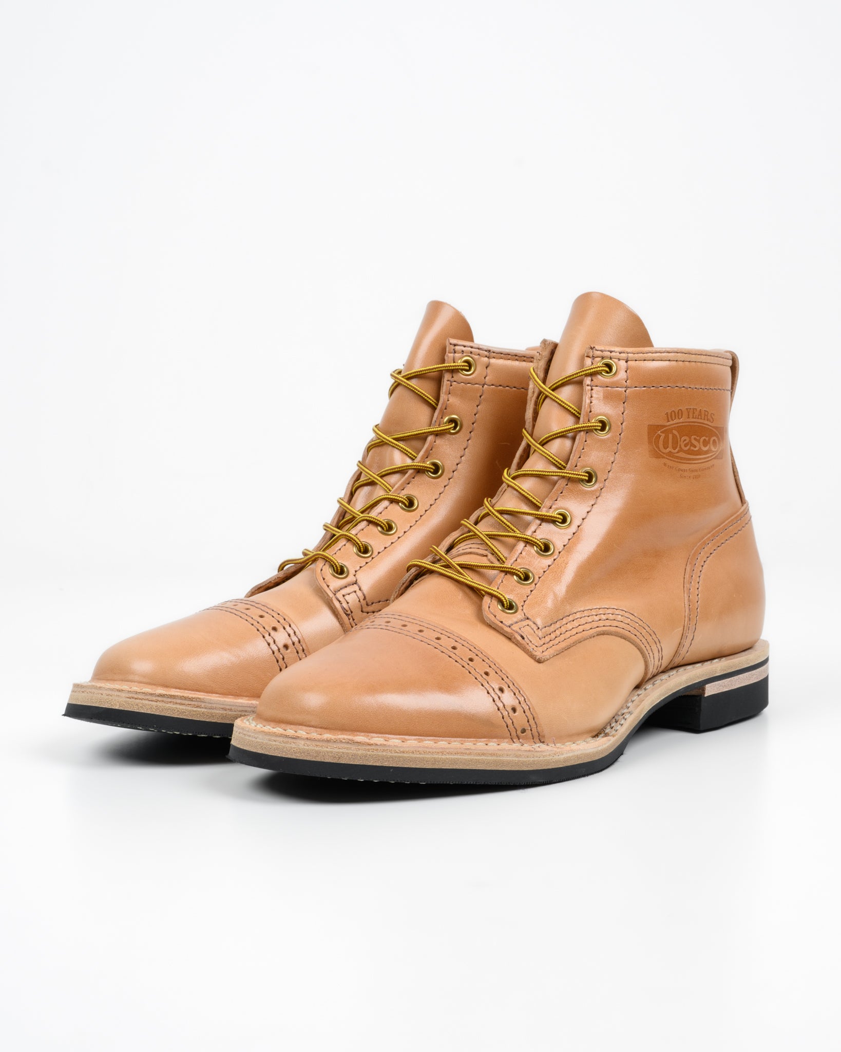Iron Heart Int'l x Wesco® 7" Toe Cap Boot - The "Guildsman" - Natural Horsehide