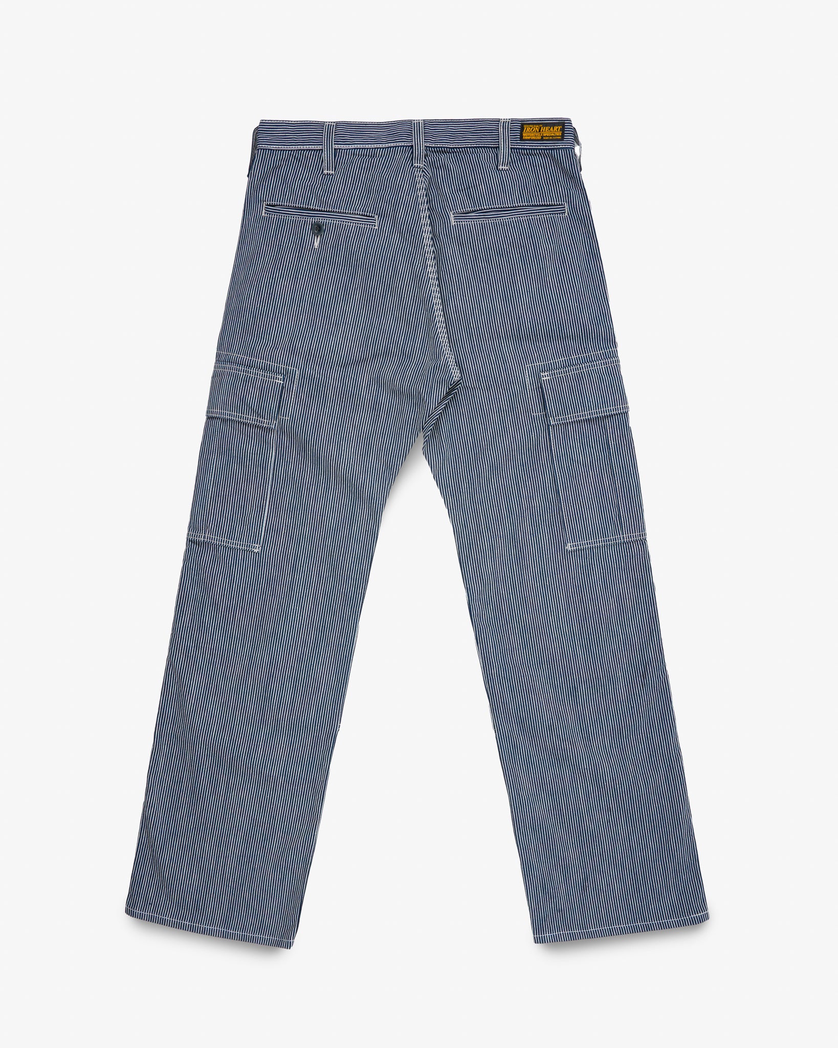IRON HEART　ストライプワークパンツ 10.5oz Narrow Stripe Hickory Cargo Pants - Indigo – Iron Heart