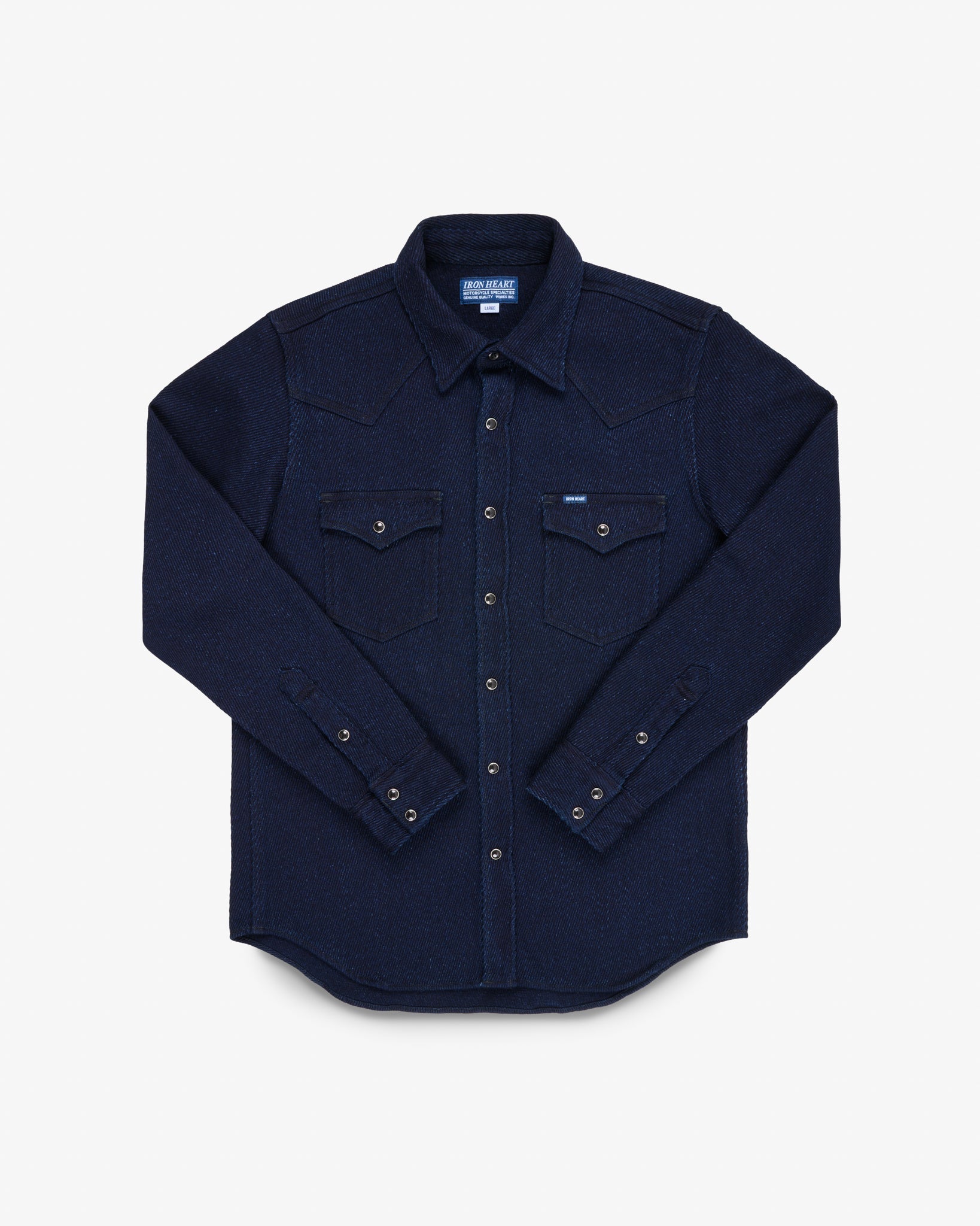 IRON HEART デニム長袖シャツ Lサイズ ダークグレー 長袖ウエスタン - IRON HEART THE WORKS WEB