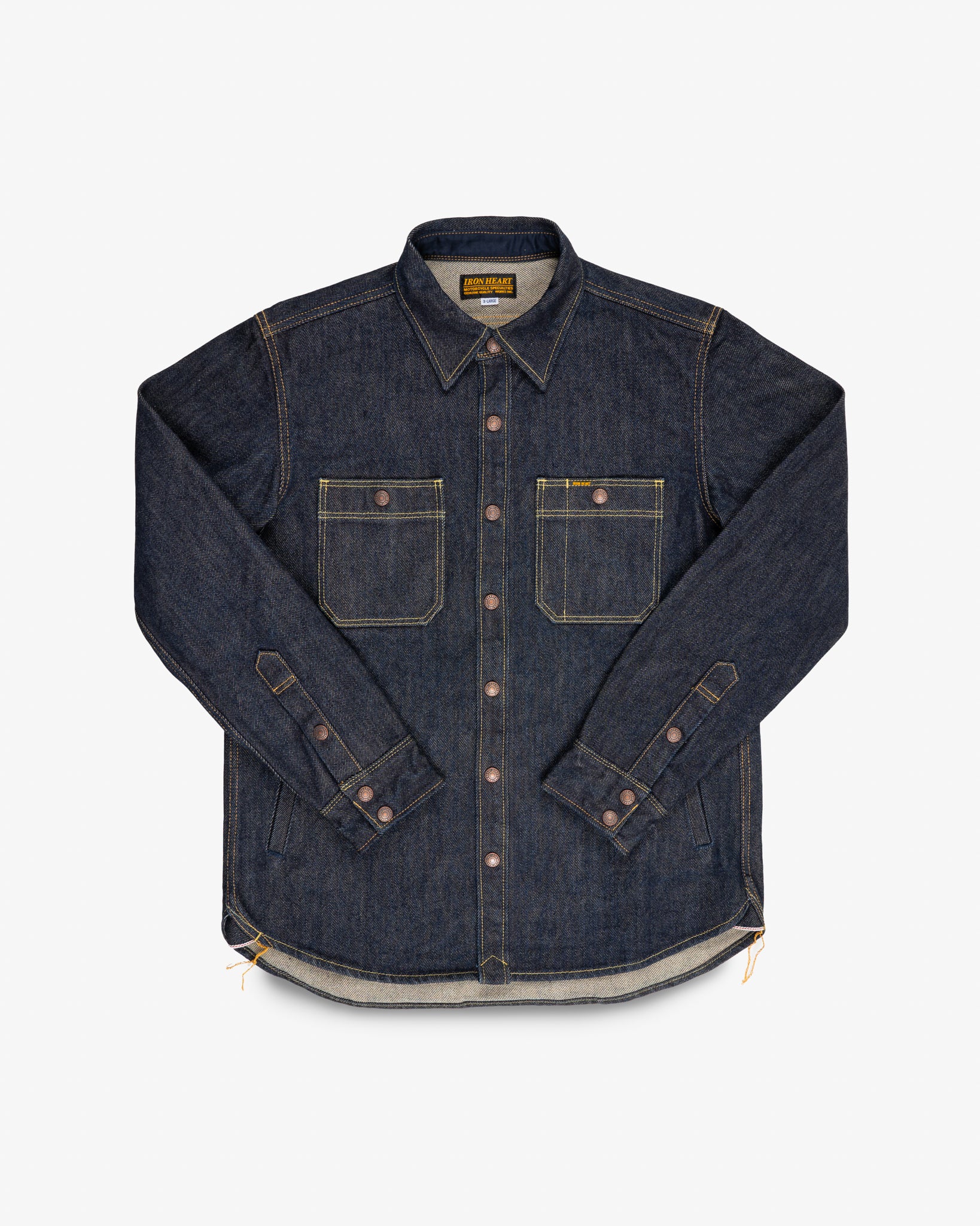 21oz Selvedge Denim CPO Work Shirt - "The UnTucked" - Indigo