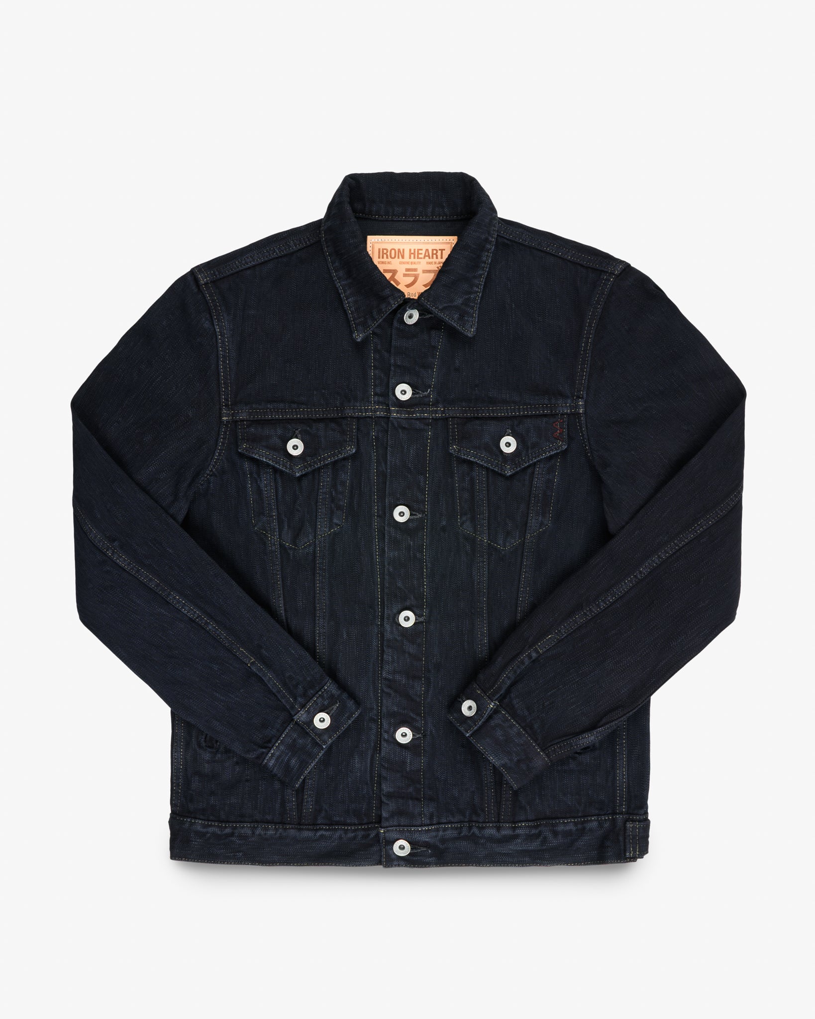 16oz Slubby Selvedge Denim Type III Jacket - Indigo Overdyed Black