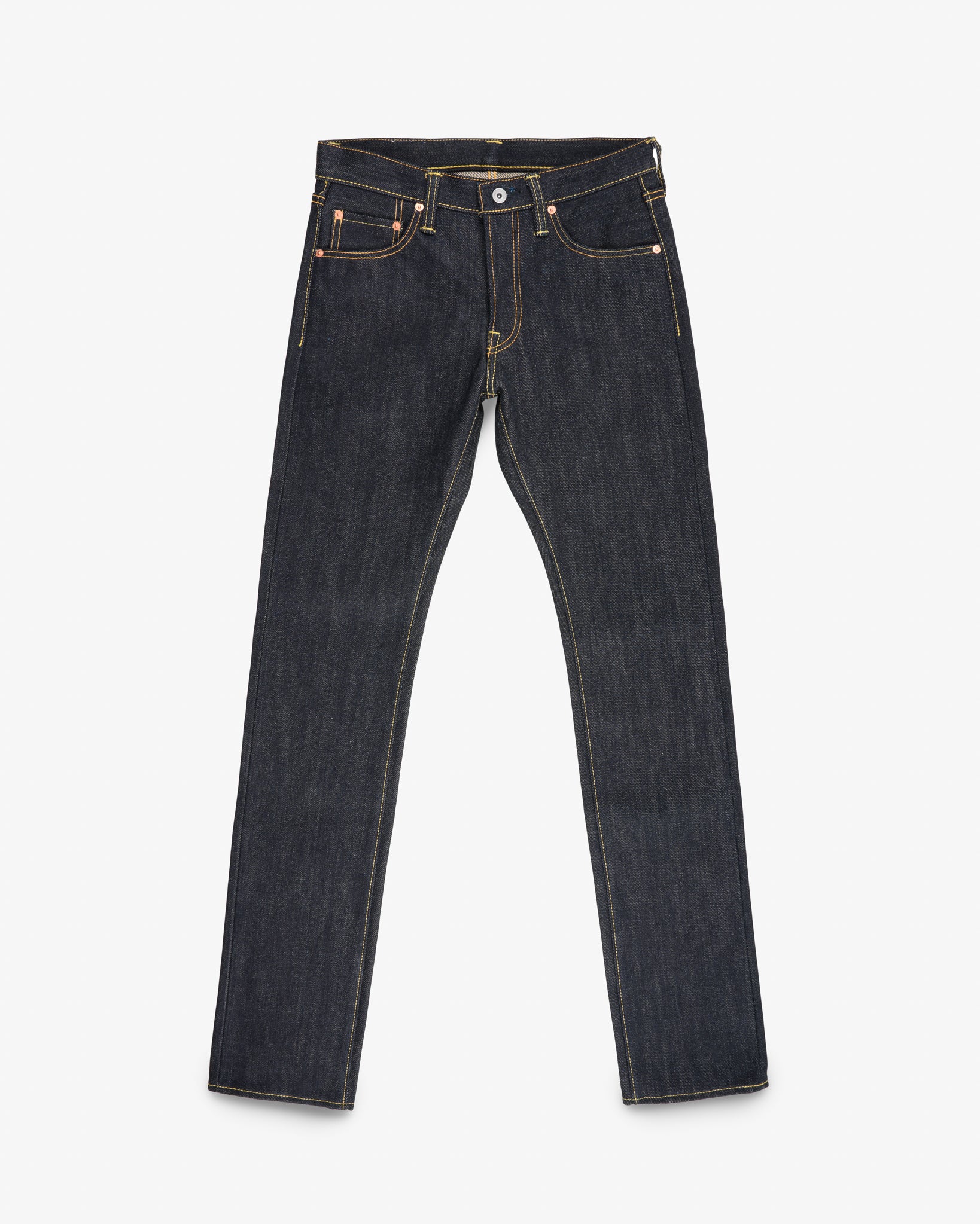 25oz Selvedge Denim Slim Tapered Cut Jeans - Indigo