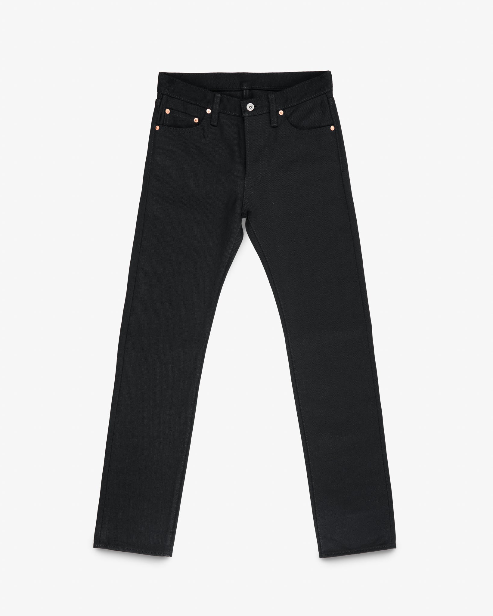 21oz Selvedge Denim Slim Straight Cut - Superblack Non-Fade