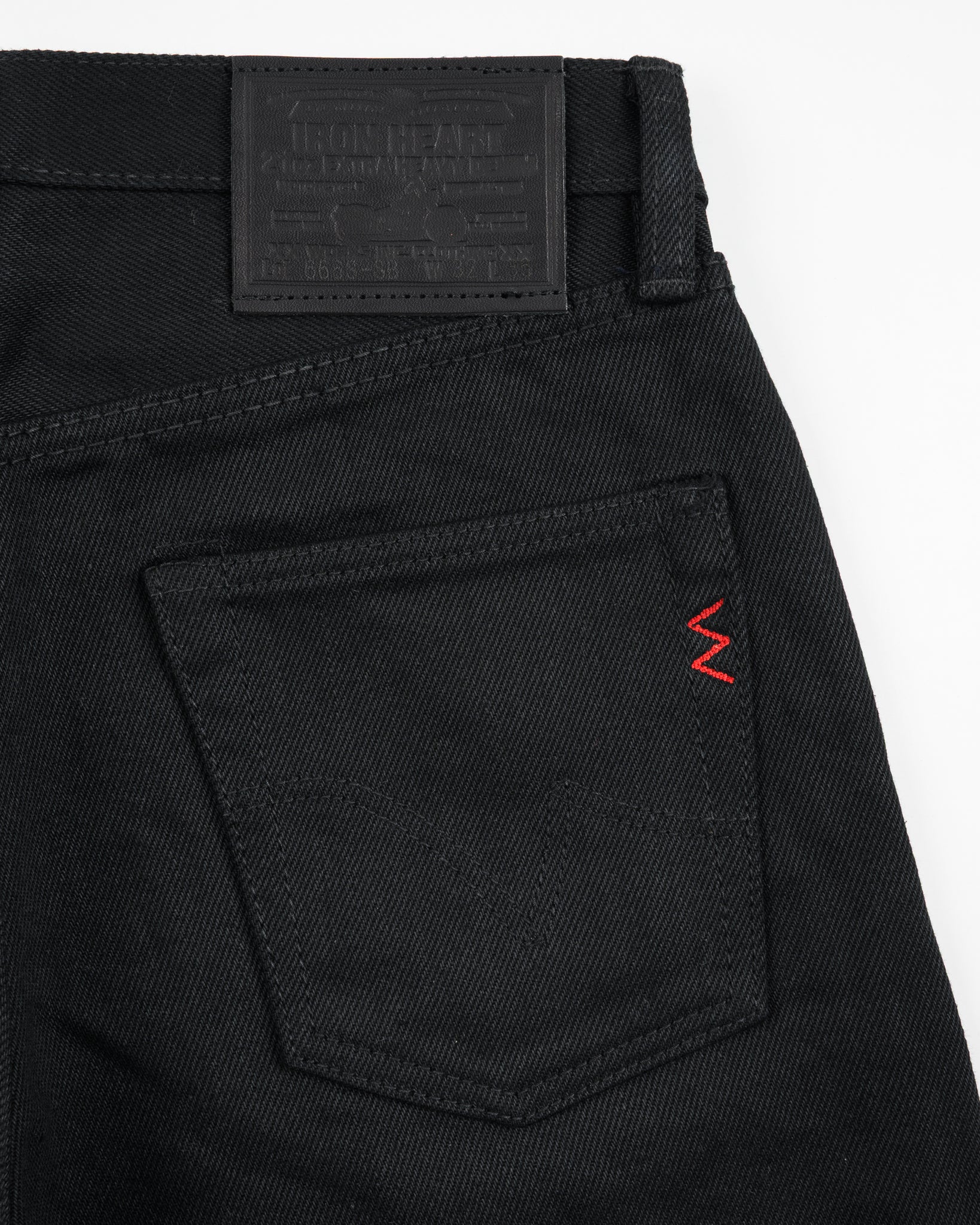 21oz Selvedge Denim Slim Straight Cut - Superblack Non-Fade – Iron