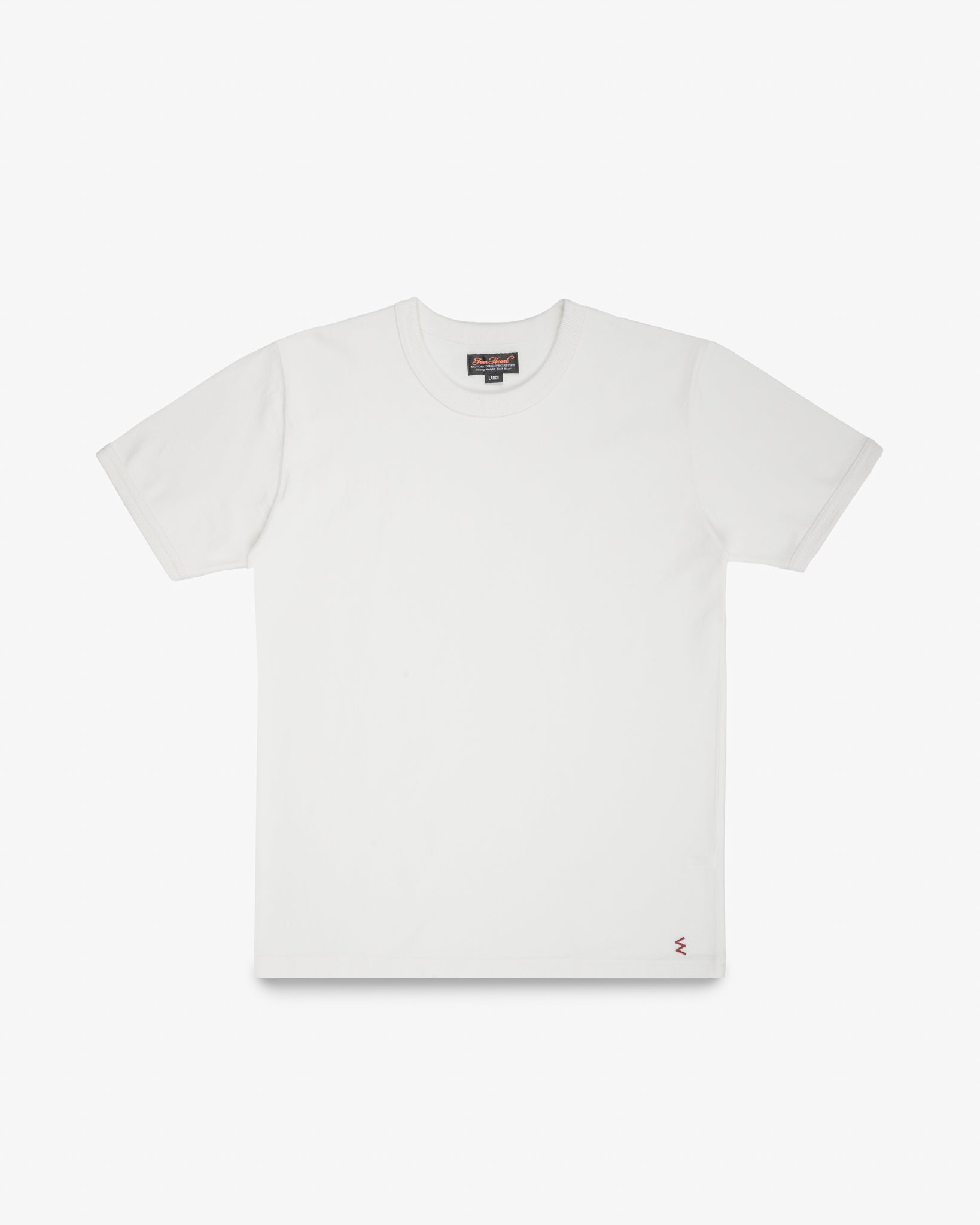 11oz Cotton Knit Crew Neck T-Shirt - White