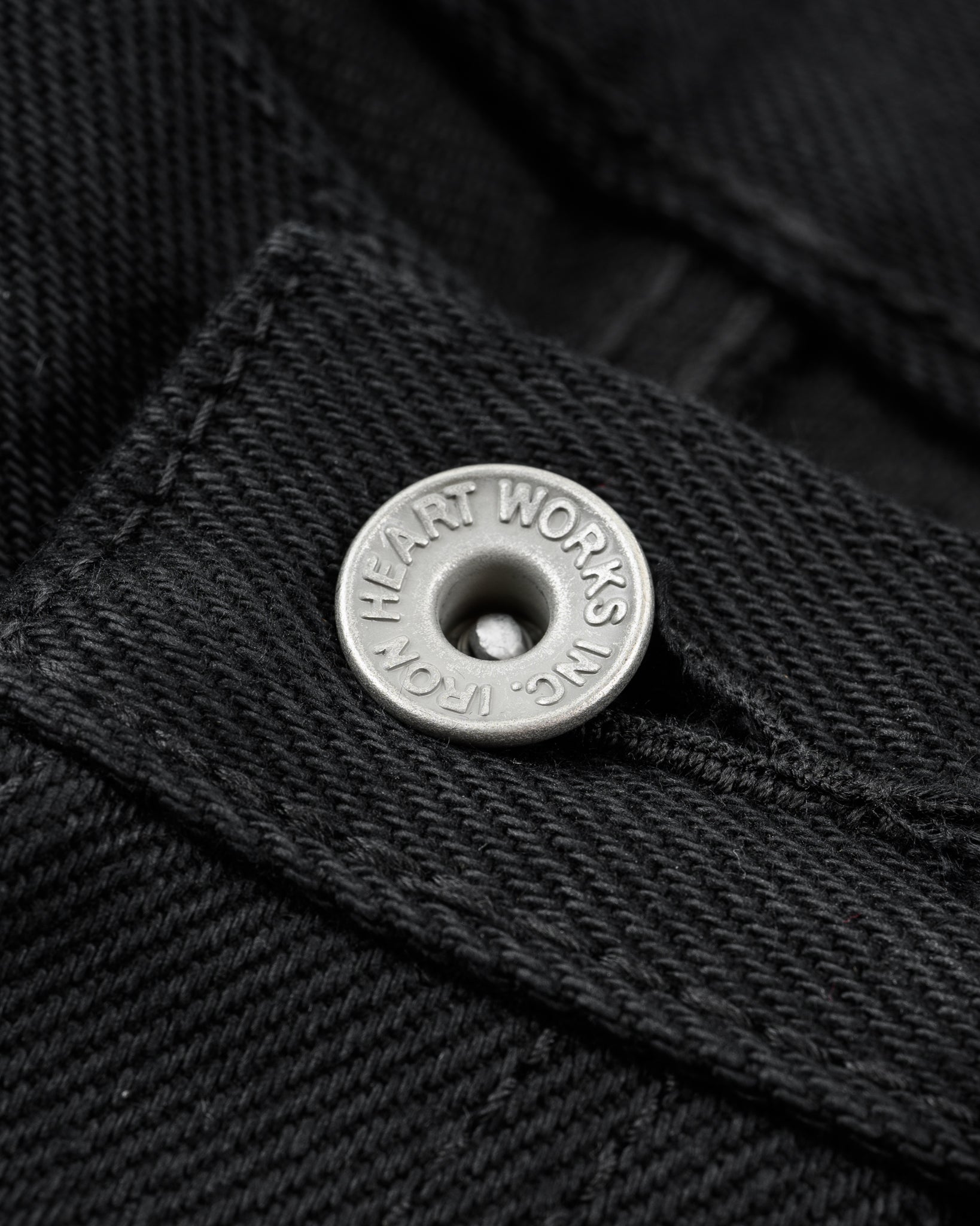 21oz Selvedge Denim Straight Cut - Superblack Non-Fade – Iron Heart