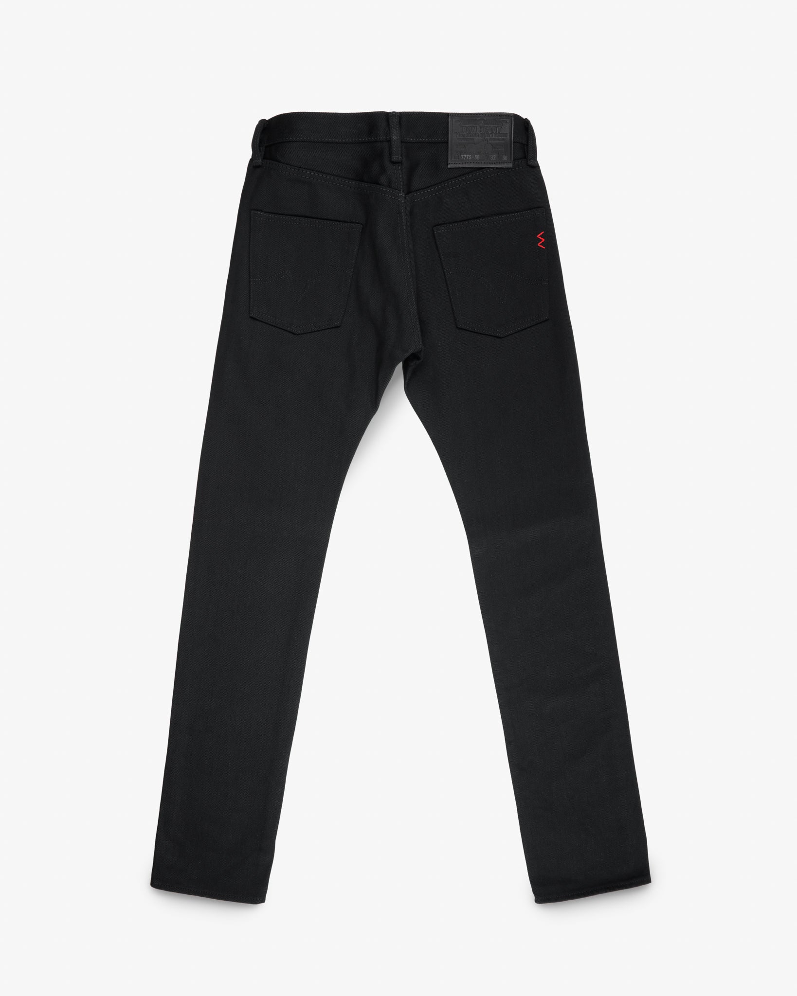 21oz Selvedge Denim Slim Tapered Cut Jeans - Superblack Non-Fade