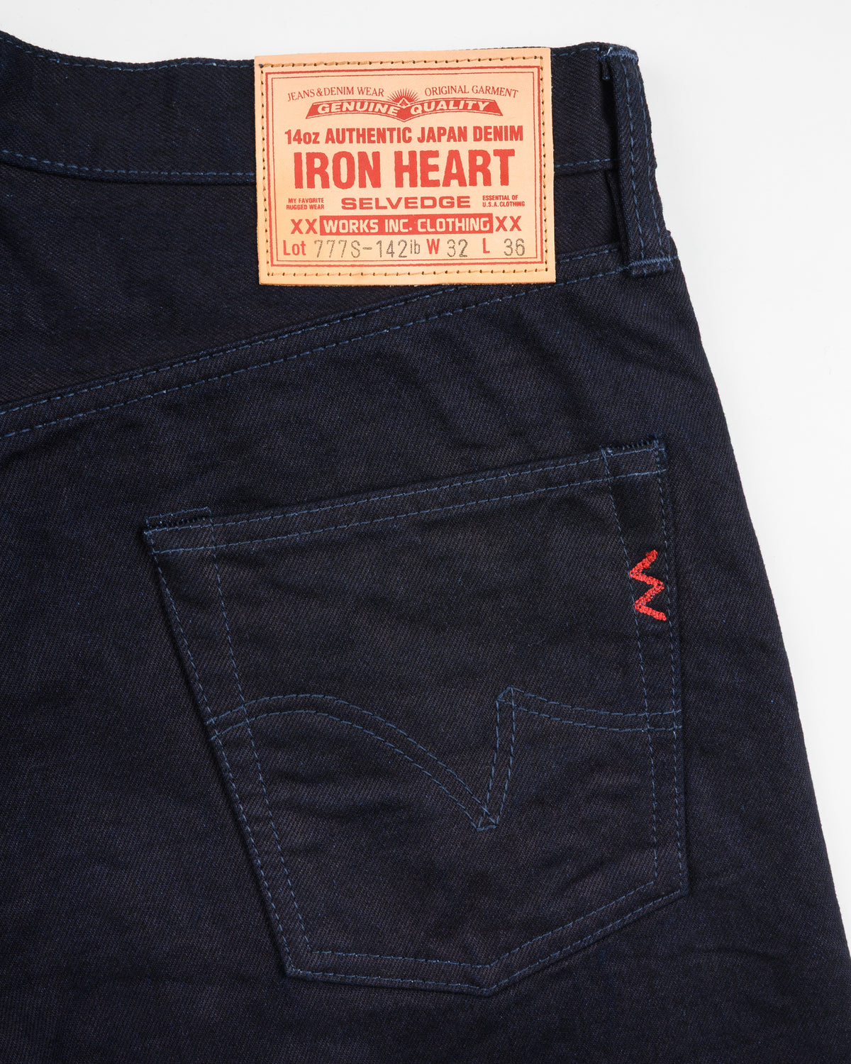14oz Selvedge Denim Slim Tapered Cut Jeans - Indigo/Black – Iron Heart