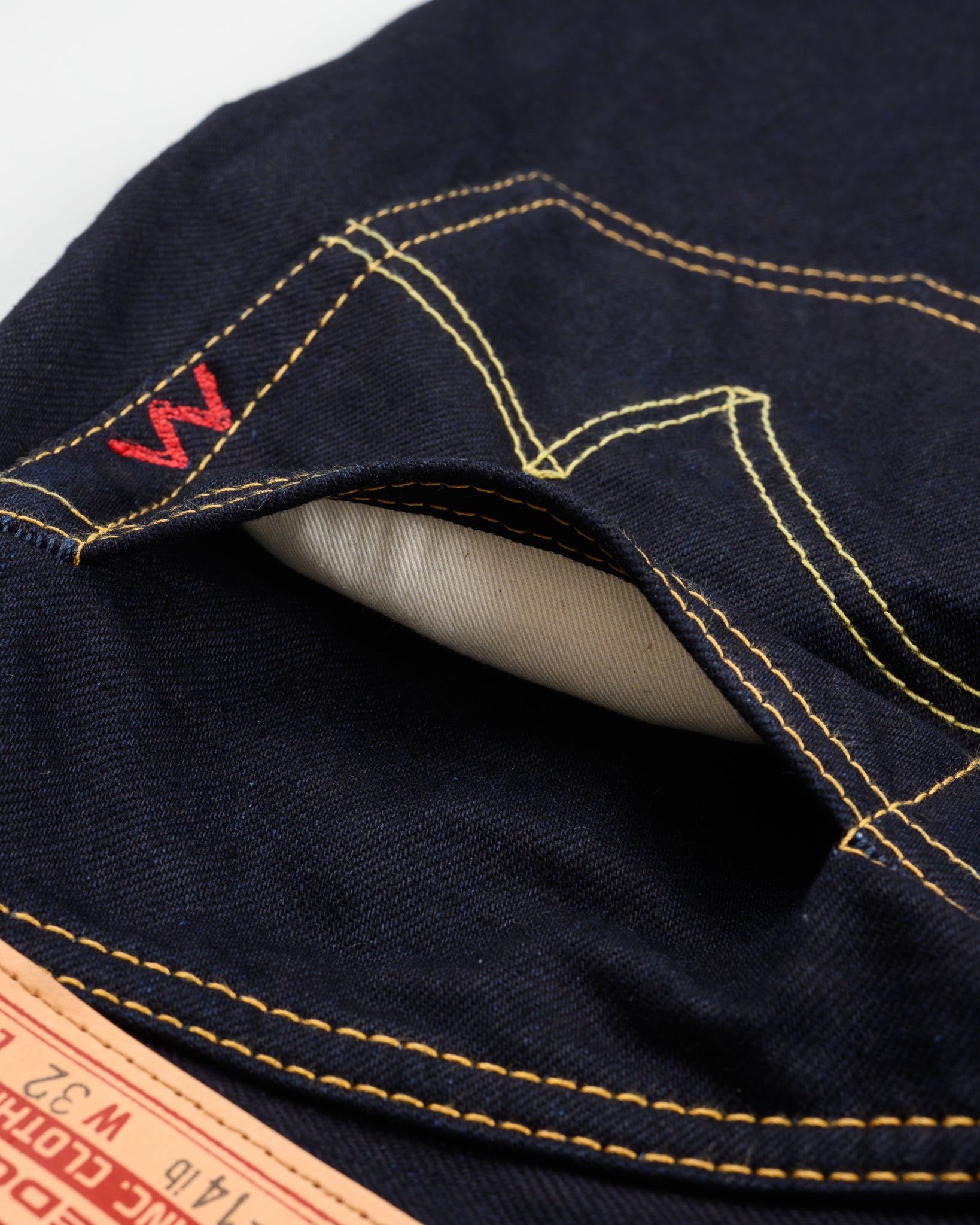 14oz Selvedge Denim Slim Straight Cut Jeans - Indigo/Black – Iron
