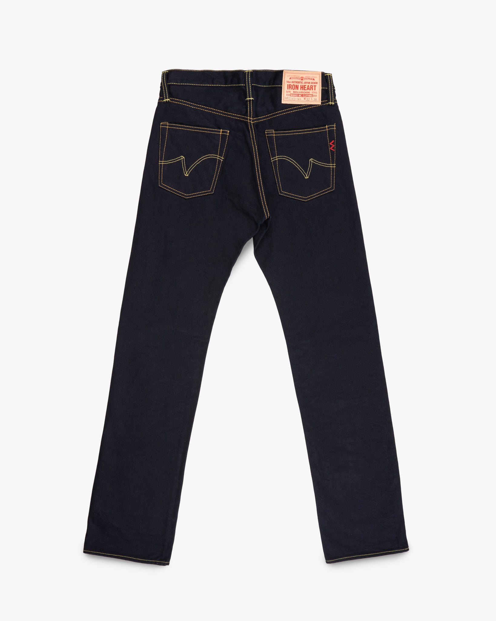 14oz Selvedge Denim Straight Cut Jeans - Indigo/Black – Iron Heart