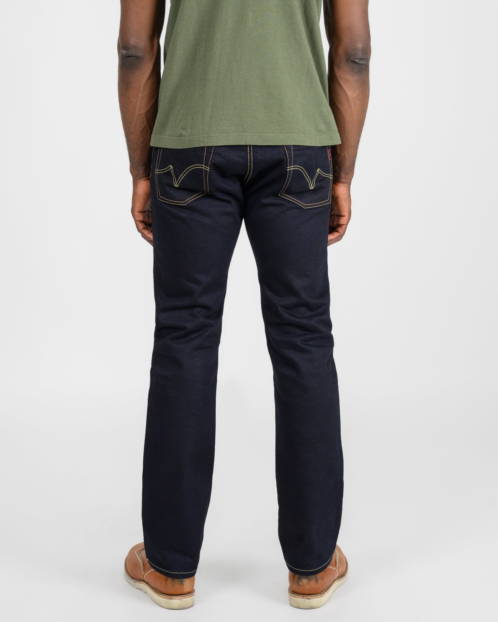 14oz Selvedge Denim Slim Straight Cut Jeans - Indigo/Black – Iron