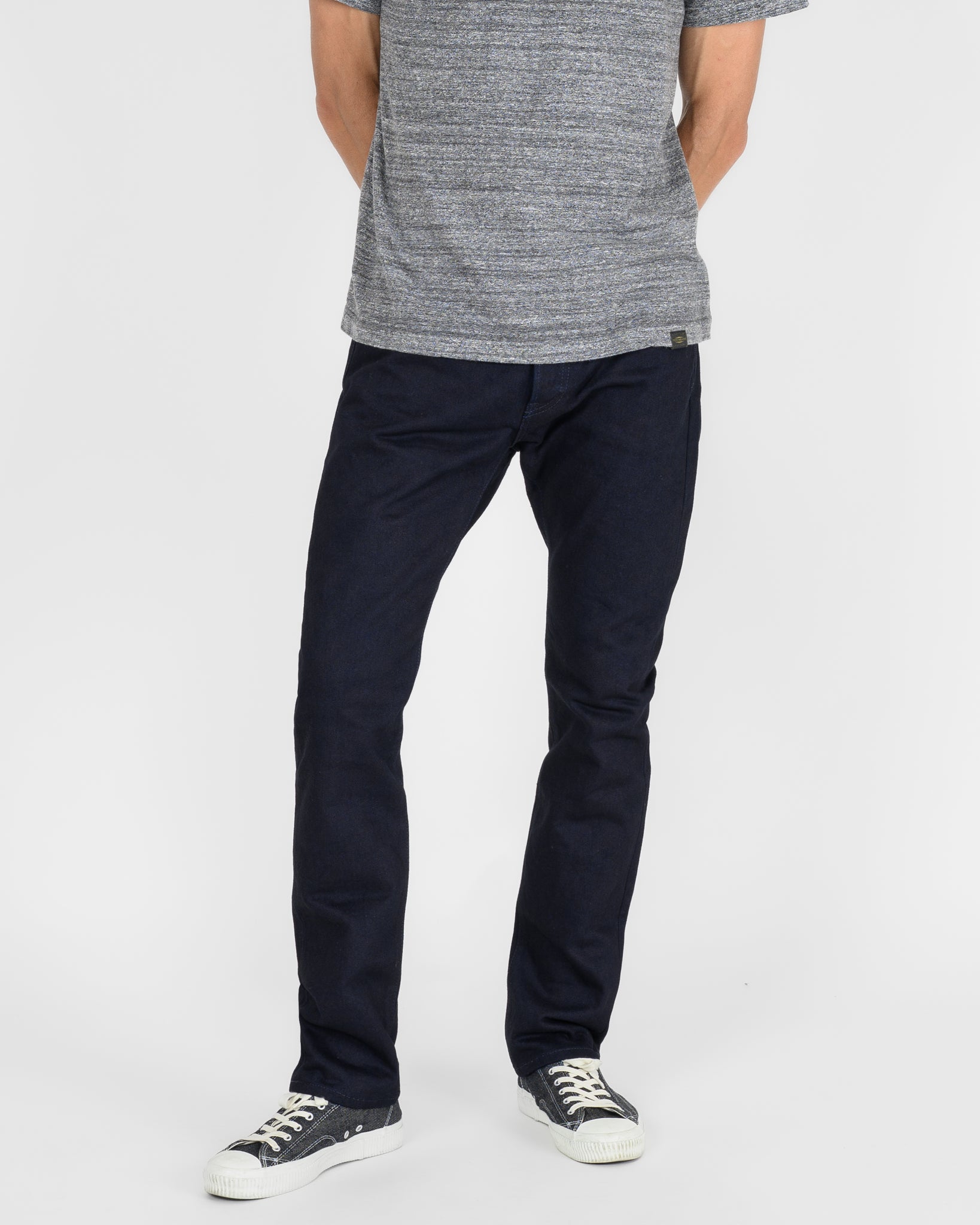 14oz Selvedge Denim Slim Tapered Cut Jeans - Indigo/Black – Iron Heart