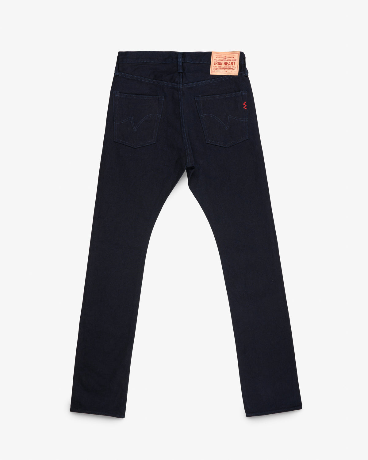 14oz Selvedge Denim Slim Cut  Jeans - Indigo/Black (IH-555s-142ib) Tag 30, Hemmed to 31.3