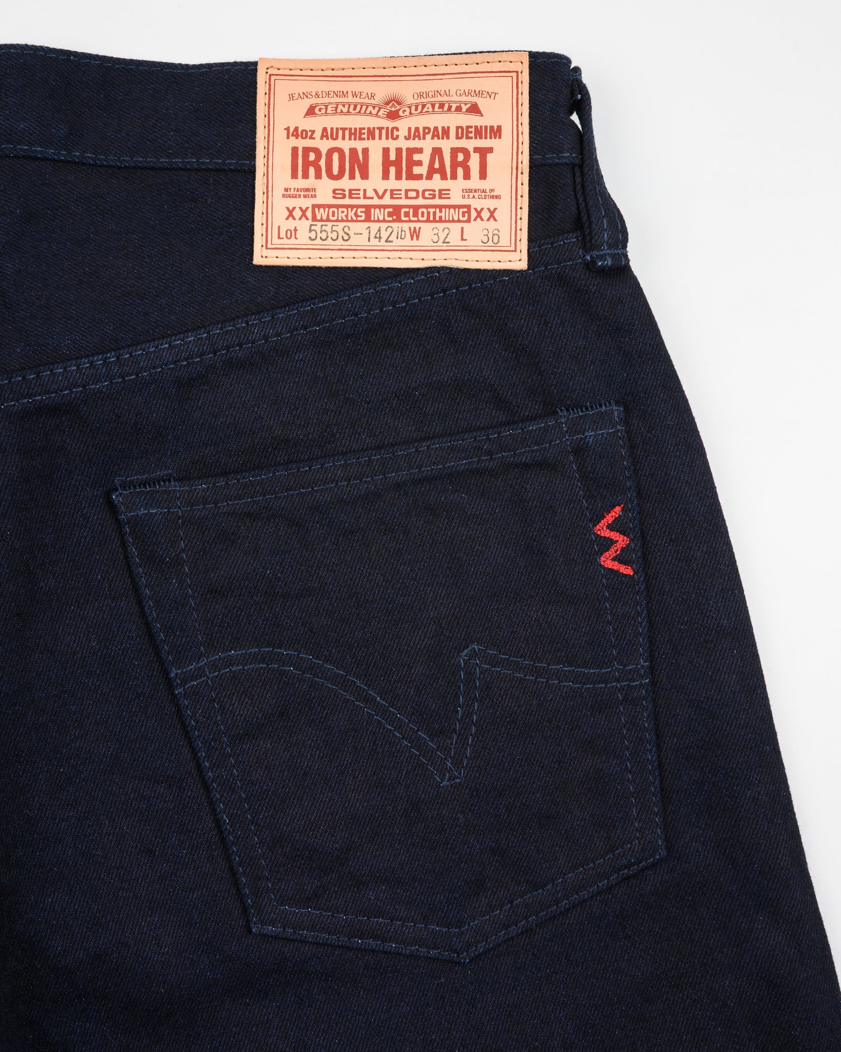 14oz Selvedge Denim Slim Jeans - Indigo/Black – Iron Heart