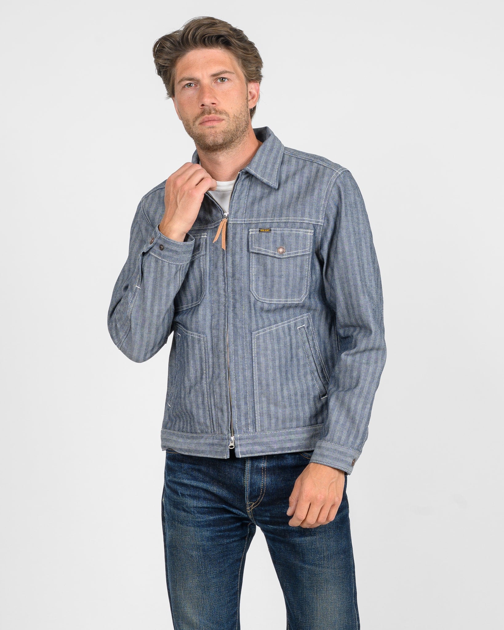 10.5oz Herringbone Work Jacket - Indigo