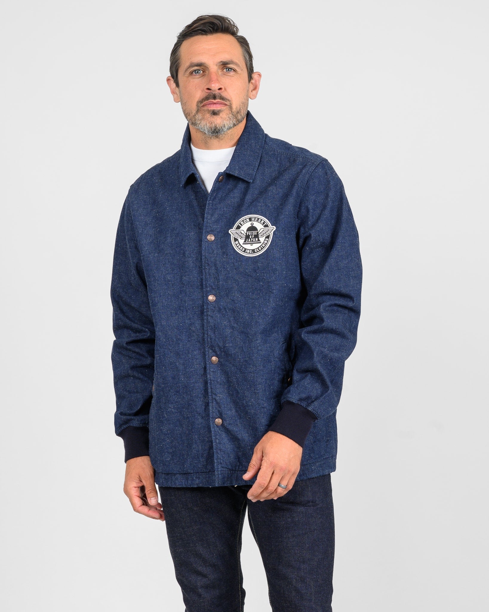 10oz Neppy Selvedge Denim Coach Jacket - Indigo