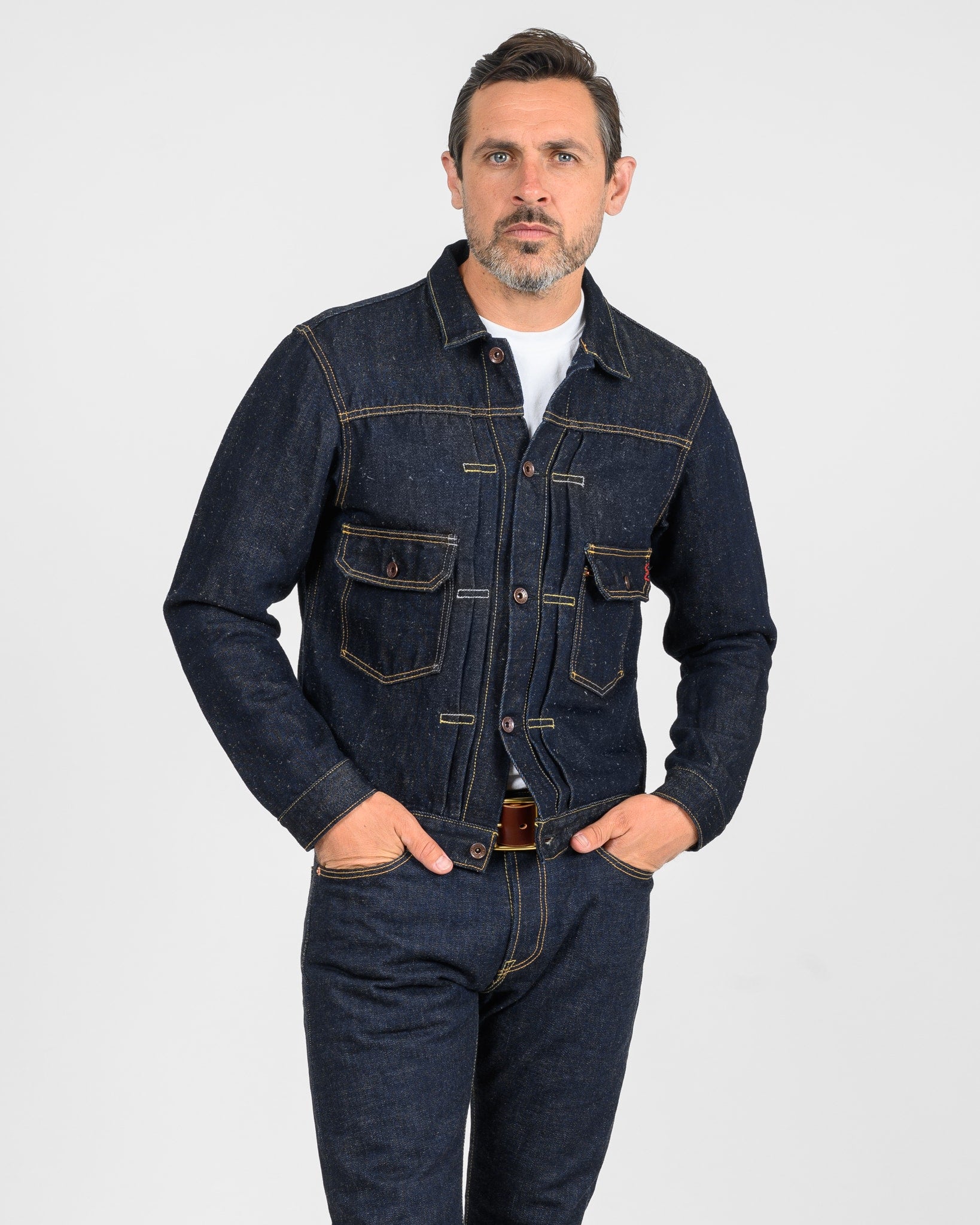 14oz Cotton/Linen Denim Type II Jacket - Indigo