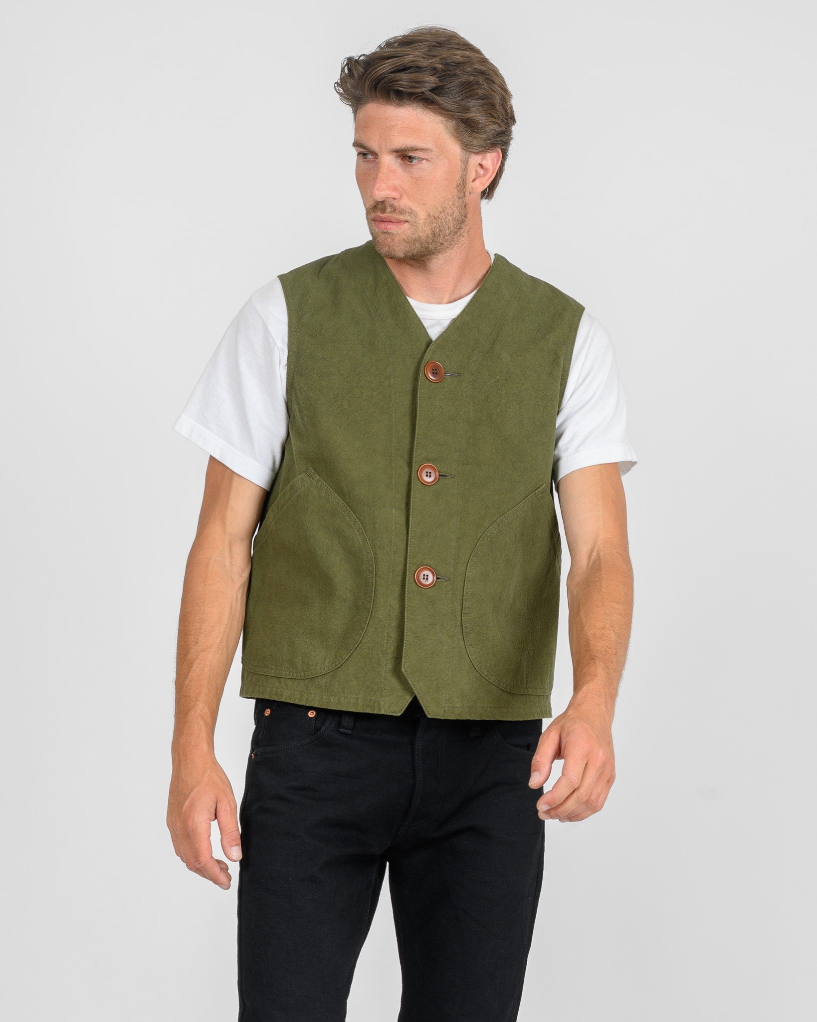 12oz Duck Canvas Hunting Vest - Olive