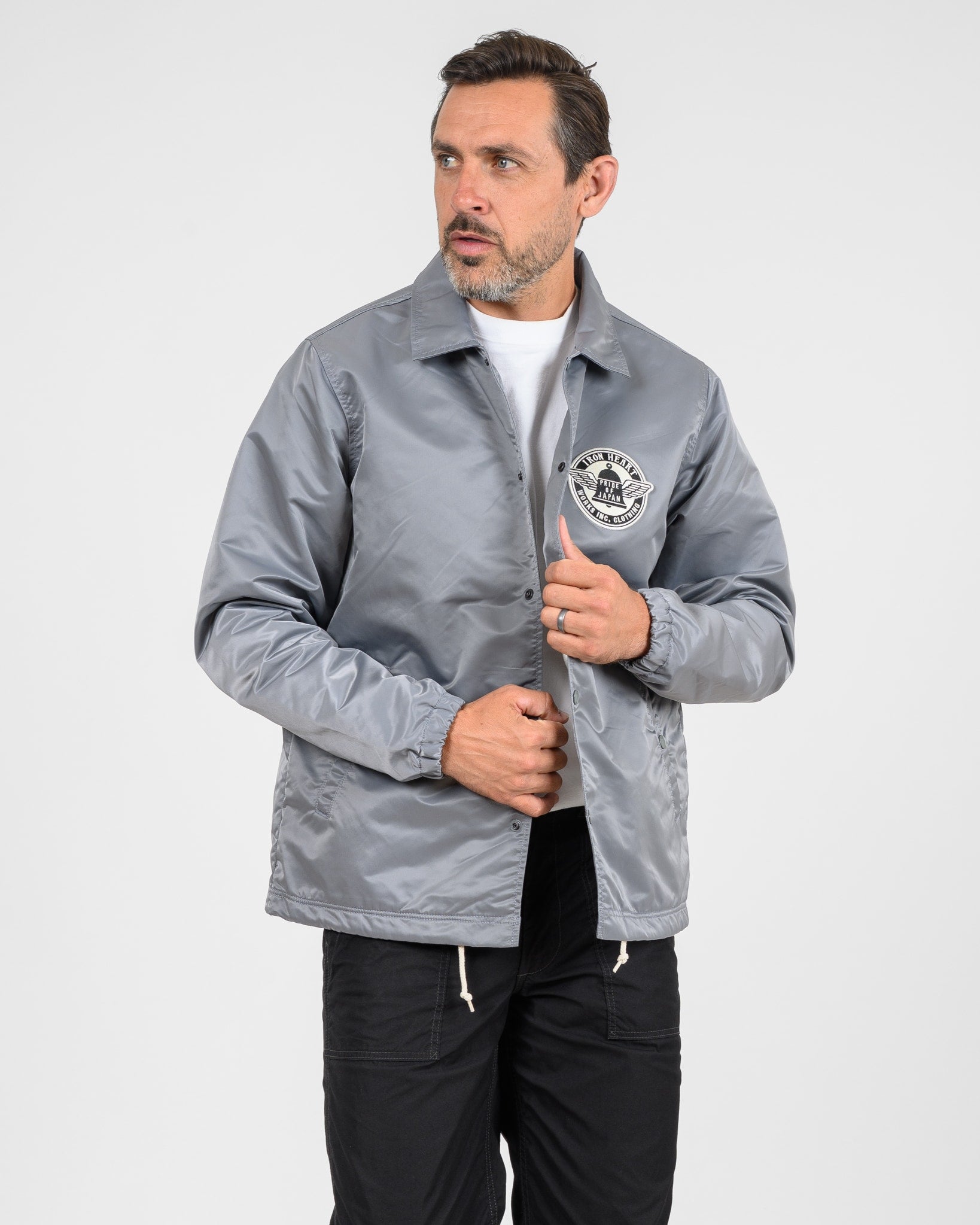 4.8oz Nylon Coach Jacket - Grey