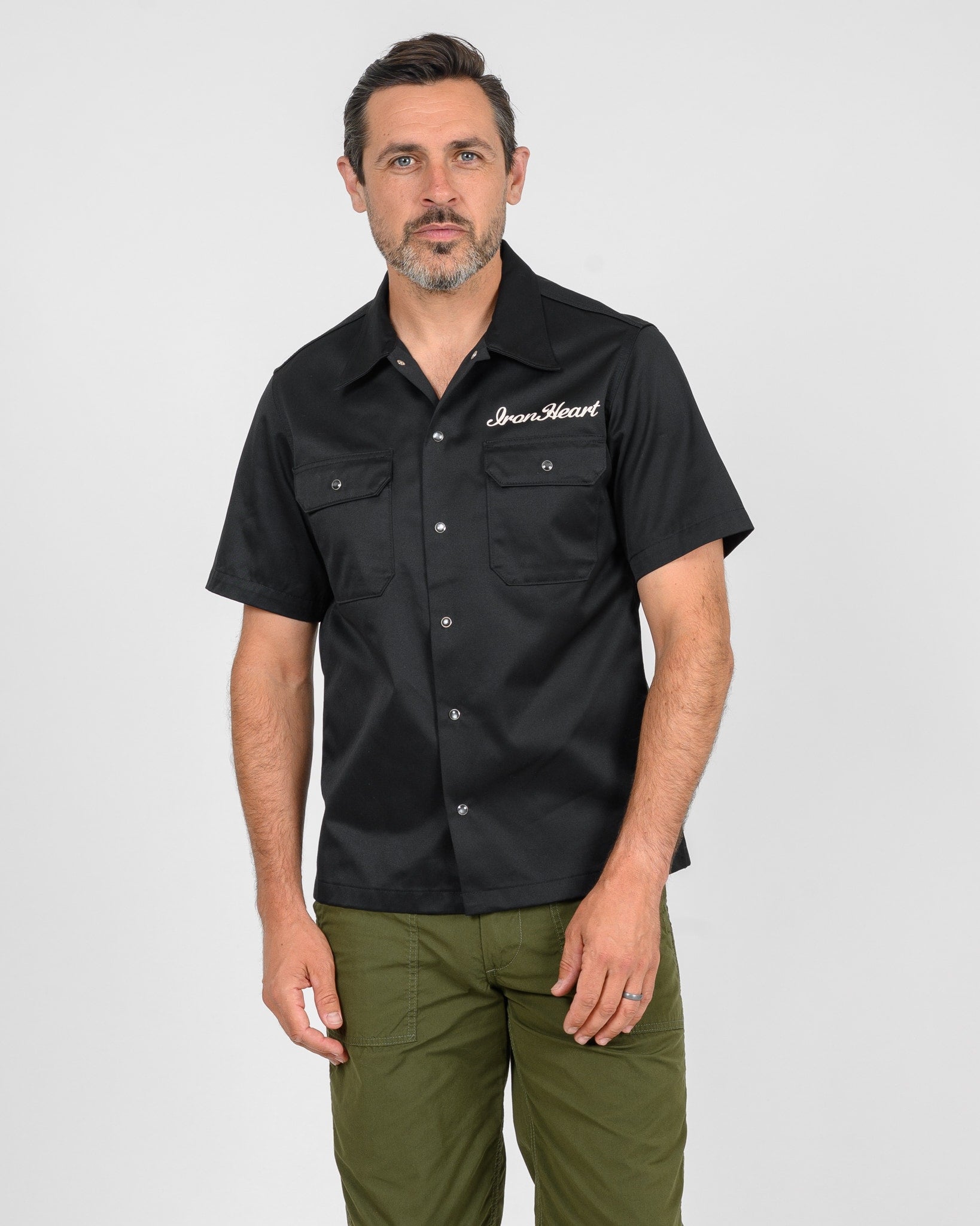 9.6oz T/C Short Sleeved Mechanic Shirt - Black